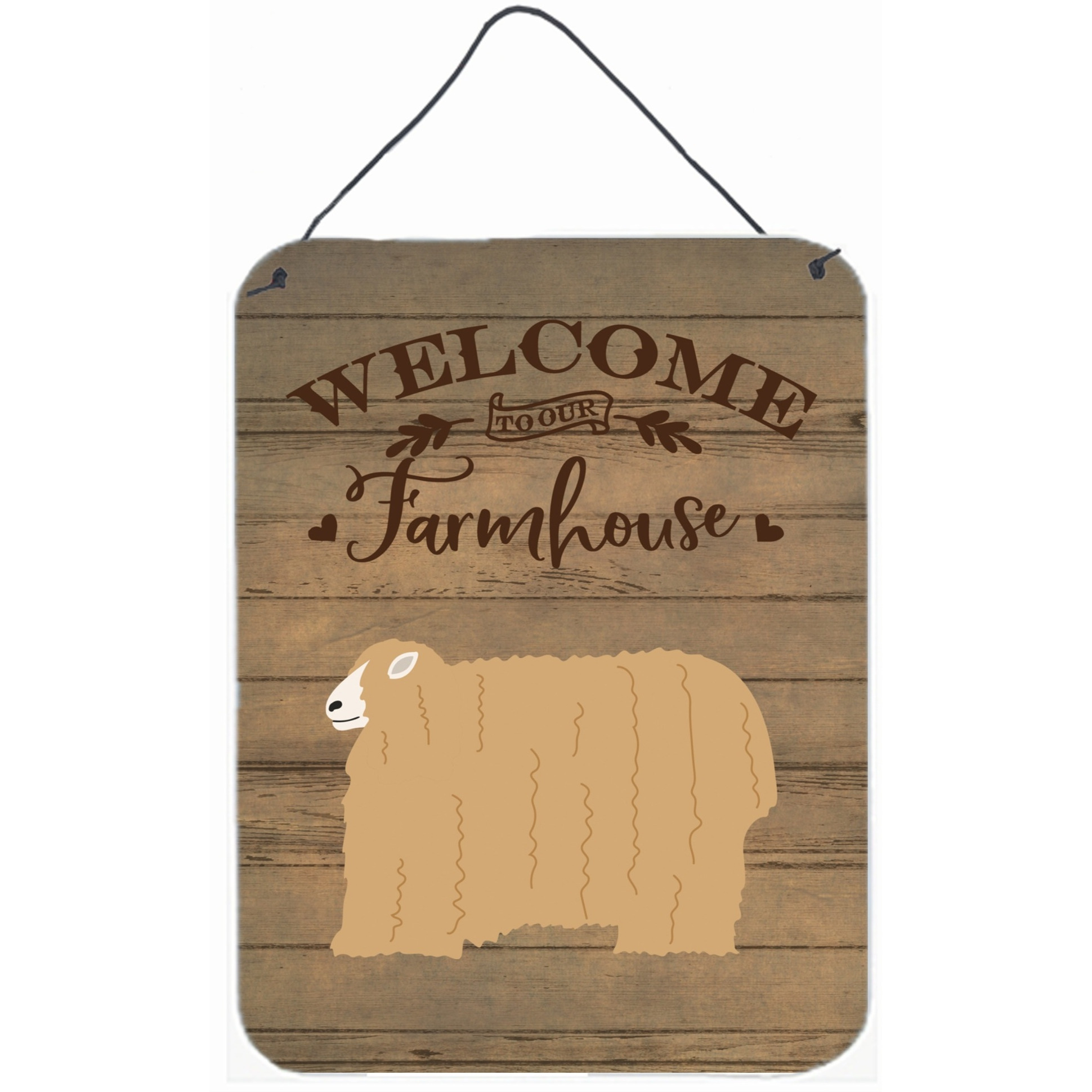&quotCaroline's Treasures Lincoln Longwool Sheep Welcome Door Hanging Prints wall-decor, Multicolor"