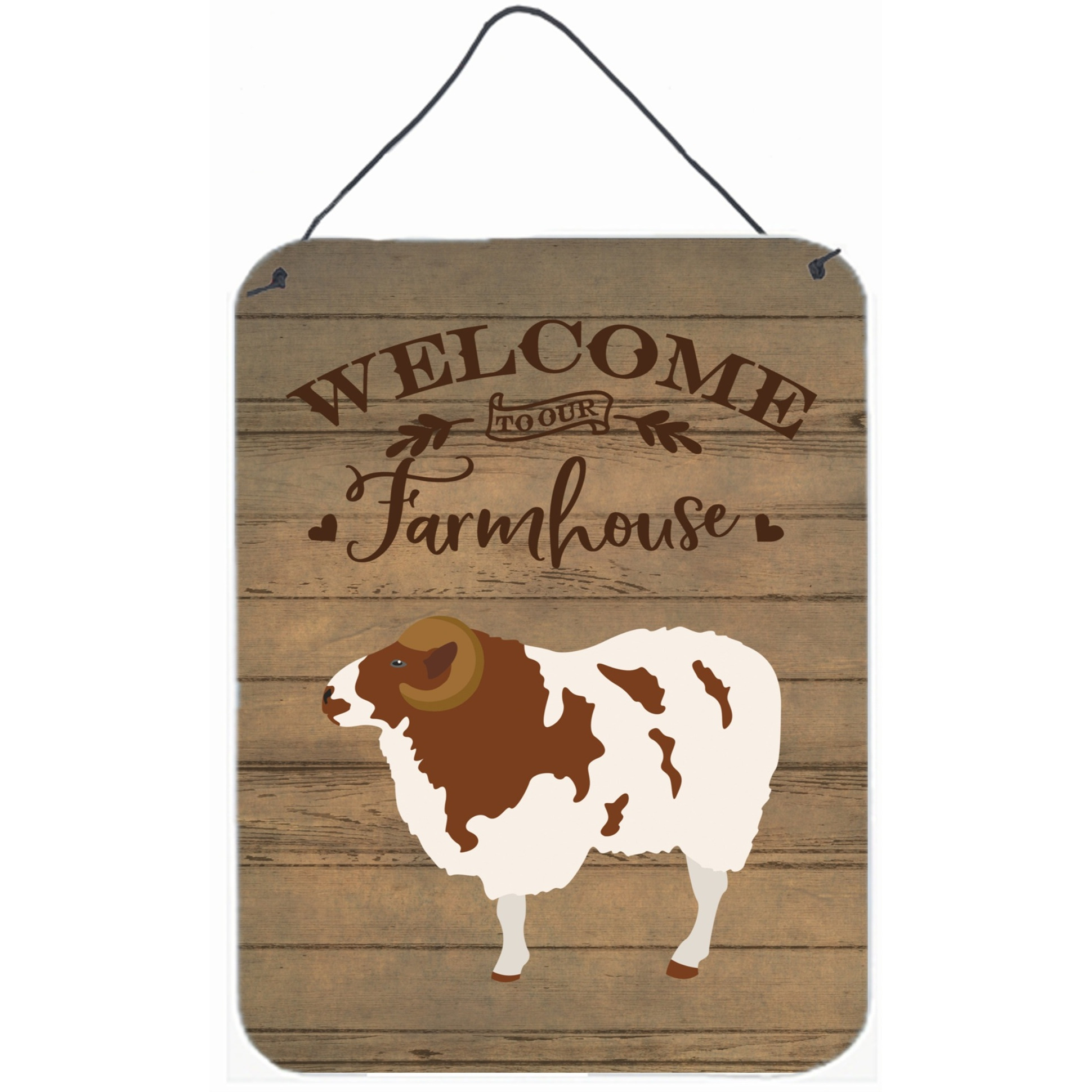 &quotCaroline's Treasures Jacob Sheep Welcome Door Hanging Prints wall-decor, Multicolor"
