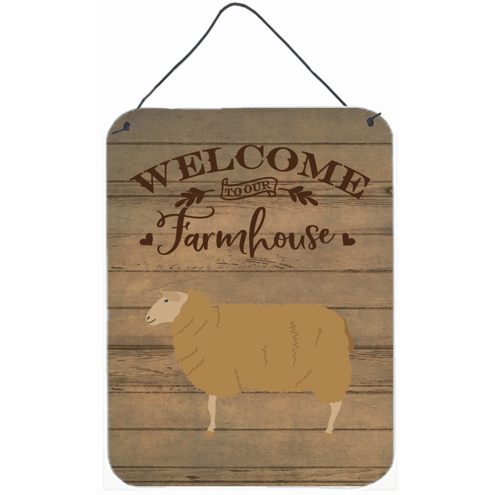 &quotCaroline's Treasures East Friesian Sheep Welcome Door Hanging Prints wall-decor, Multicolor"