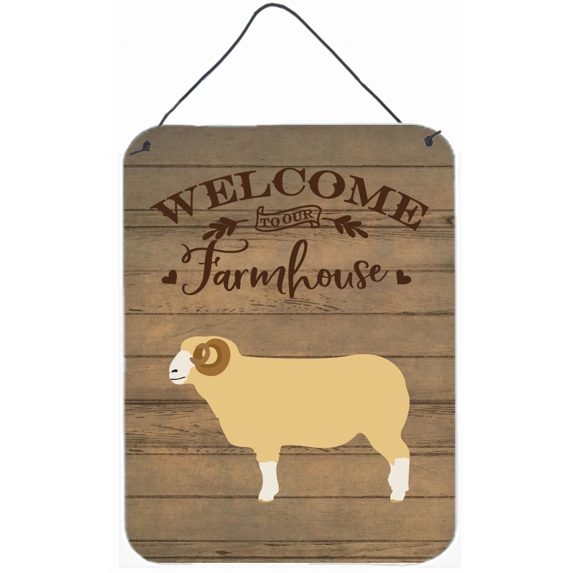 &quotCaroline's Treasures Horned Dorset Sheep Welcome Door Hanging Prints wall-decor, Multicolor"