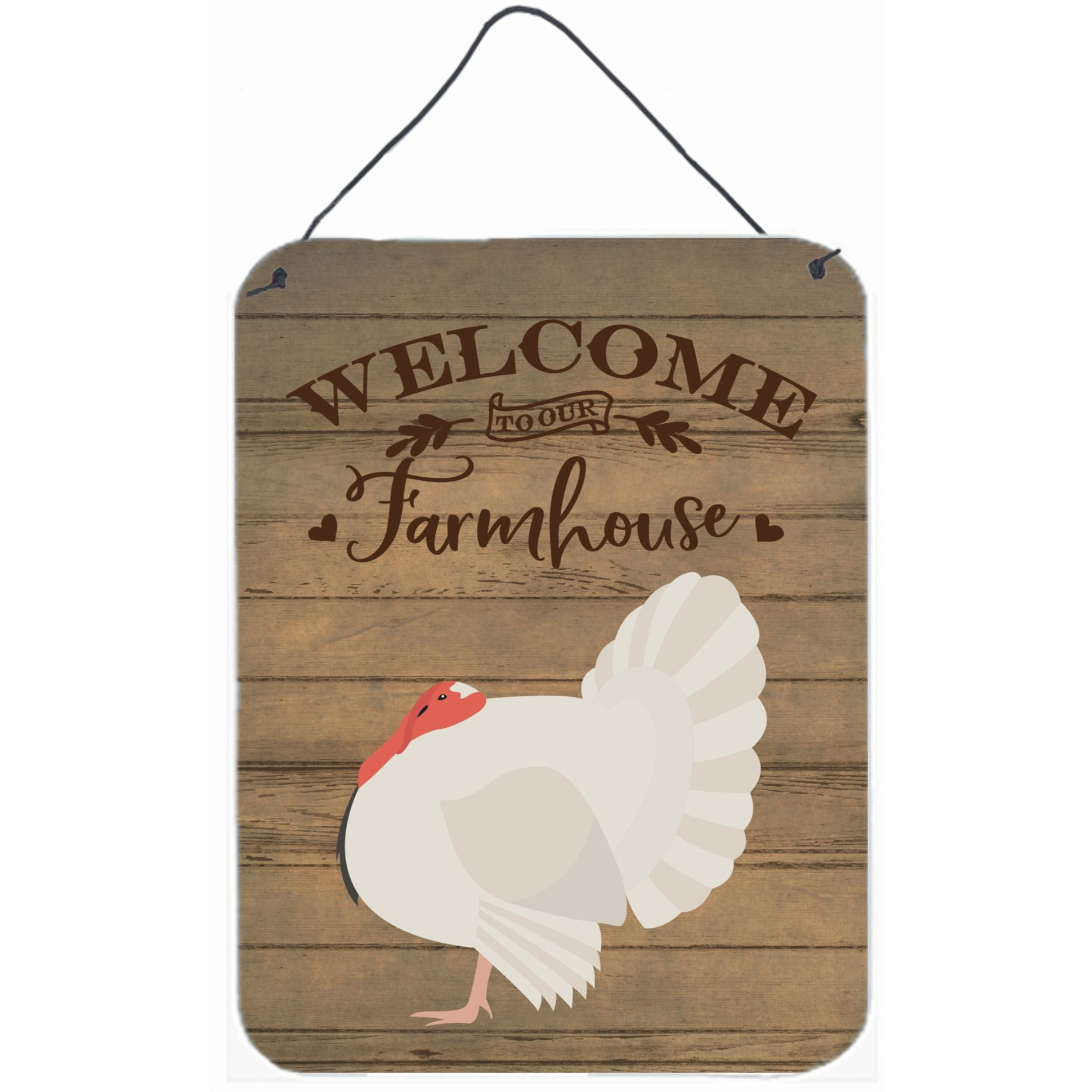 &quotCaroline's Treasures White Holland Turkey Welcome Door Hanging Prints wall-decor, Multicolor"