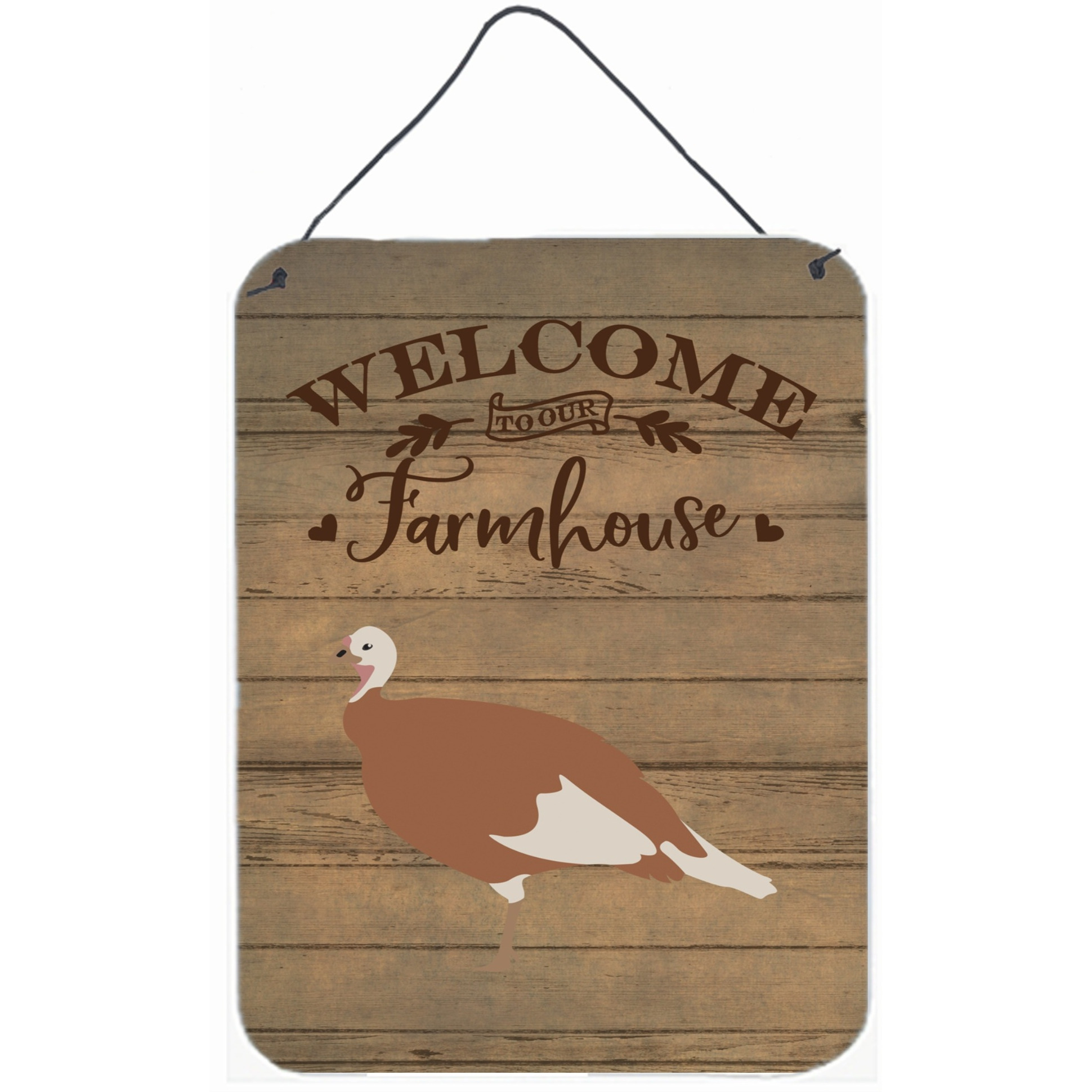 &quotCaroline's Treasures Jersey Buff Turkey Hen Welcome Door Hanging Prints wall-decor, Multicolor"