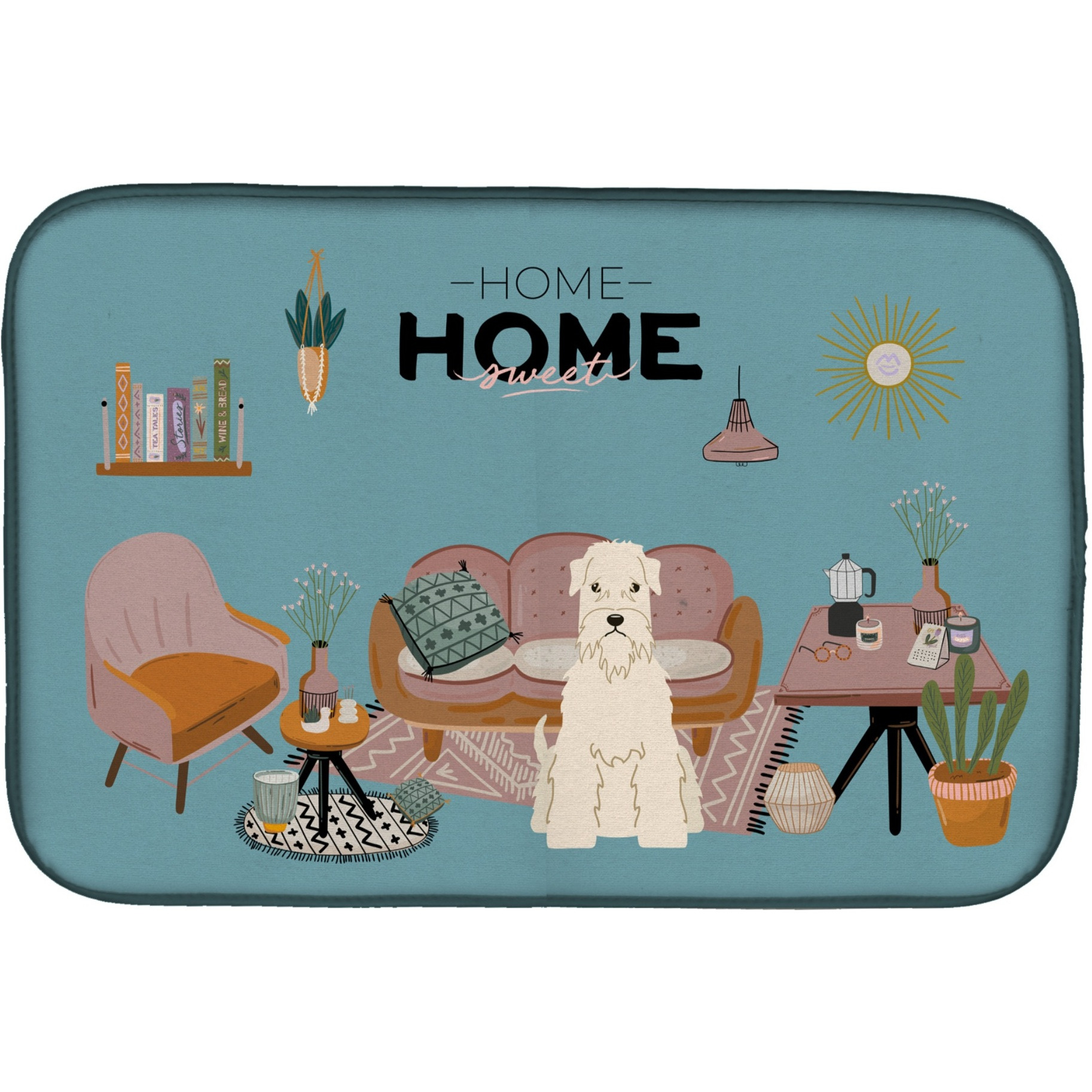 &quotCaroline's Treasures CK7906DDM Soft Coated Wheaten Terrier Sweet Home dish-drying-mats, 14 x 21, Multicolor"