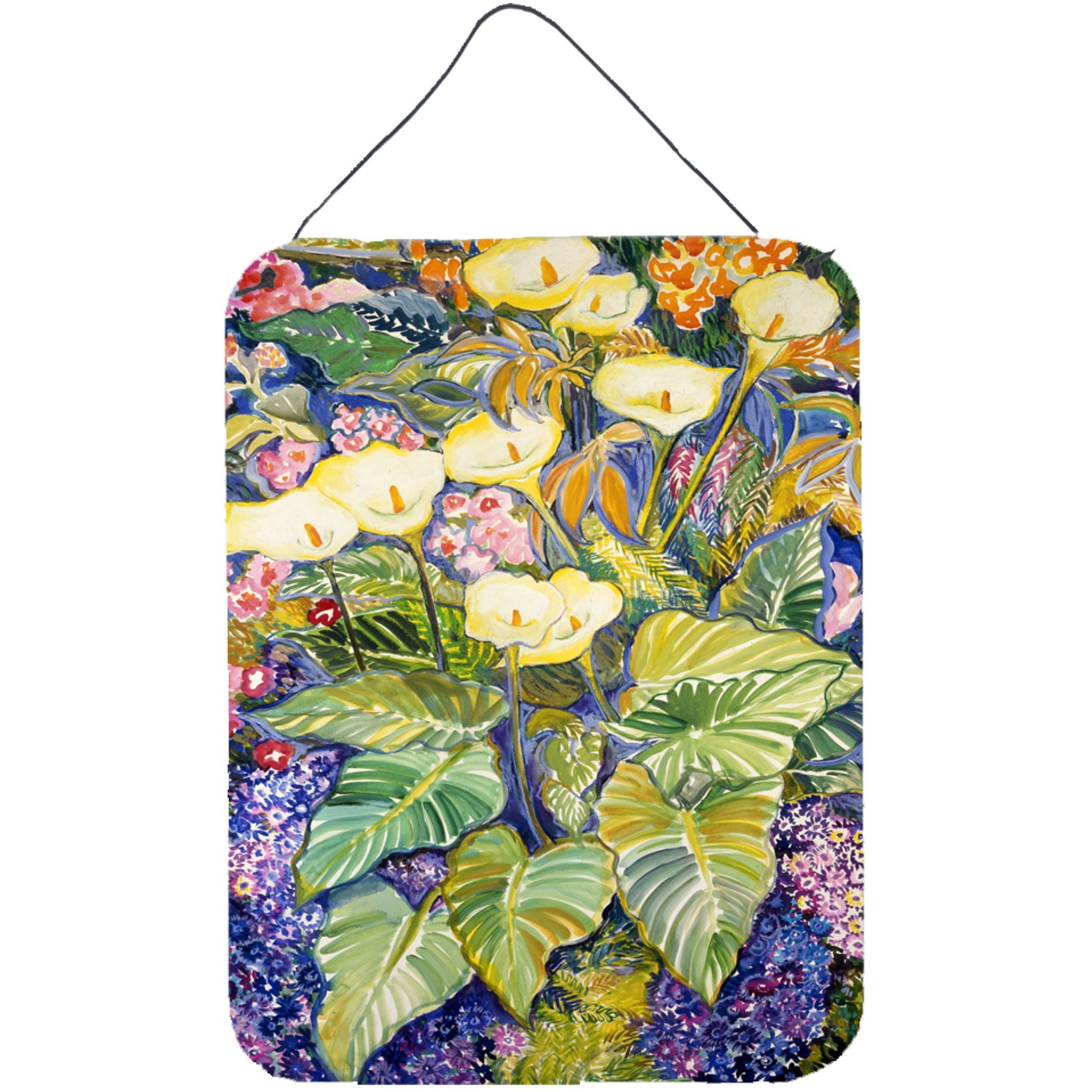 &quotCaroline's Treasures Arum Lilies by Neil Drury Wall or Door Hanging Prints DND0001DS1216, 16HX12W, Multicolor"