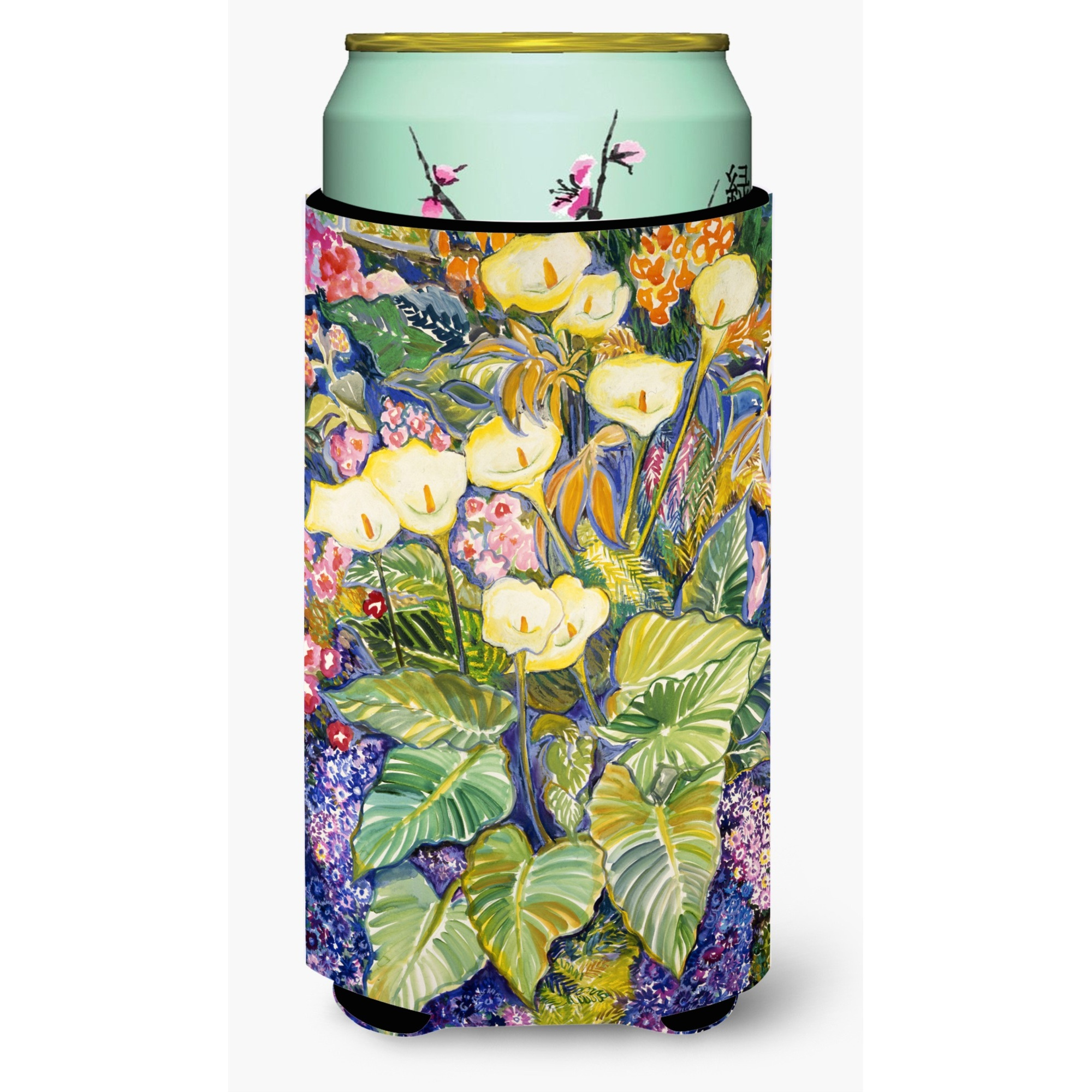 &quotCaroline's Treasures Arum Lilies by Neil Drury Tall Boy Koozie Hugger, Multicolor"
