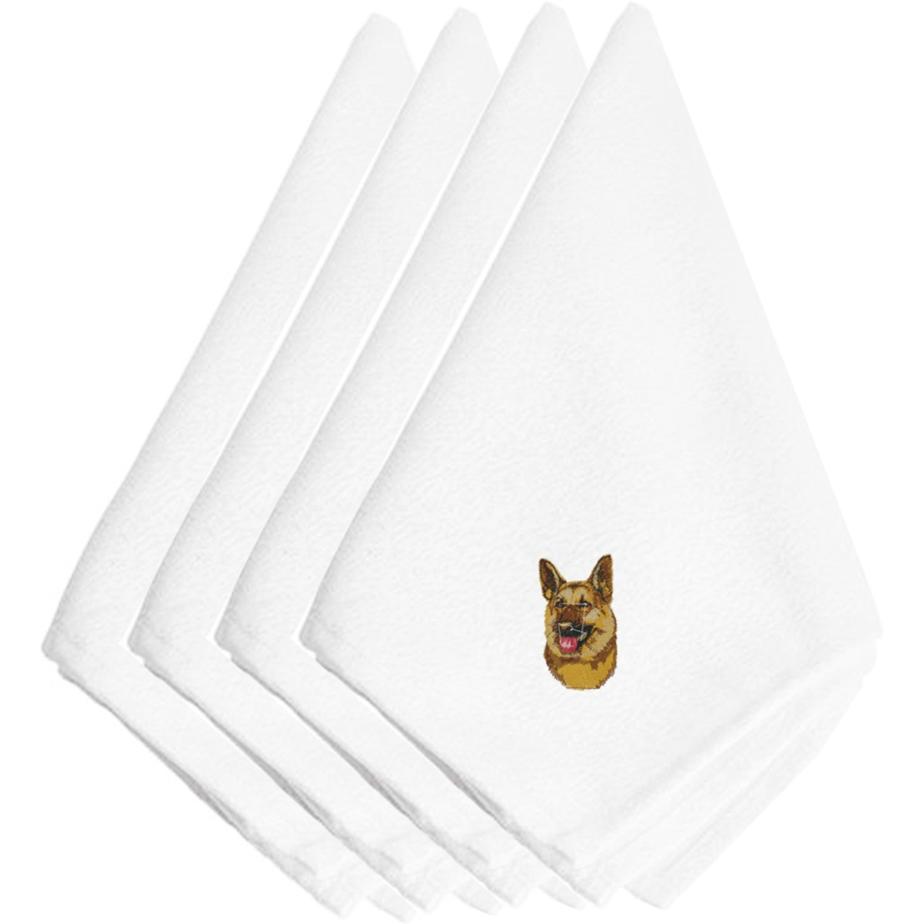 &quotCaroline's Treasures EMBT1751NPKE German Shepherd Embroidered Napkins (Set of 4), 20"", Multicolor"