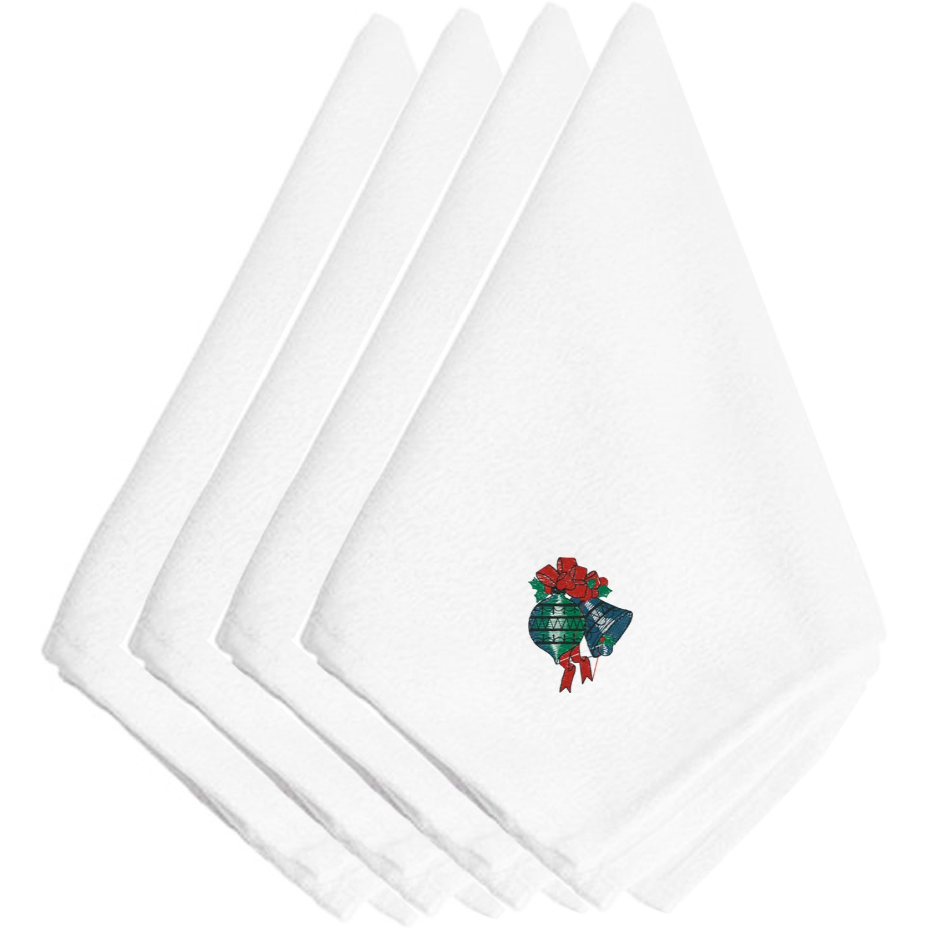 &quotCaroline's Treasures EMBT2072NPKE Christmas Ornaments Embroidered Napkins (Set of 4), 20"", Multicolor"