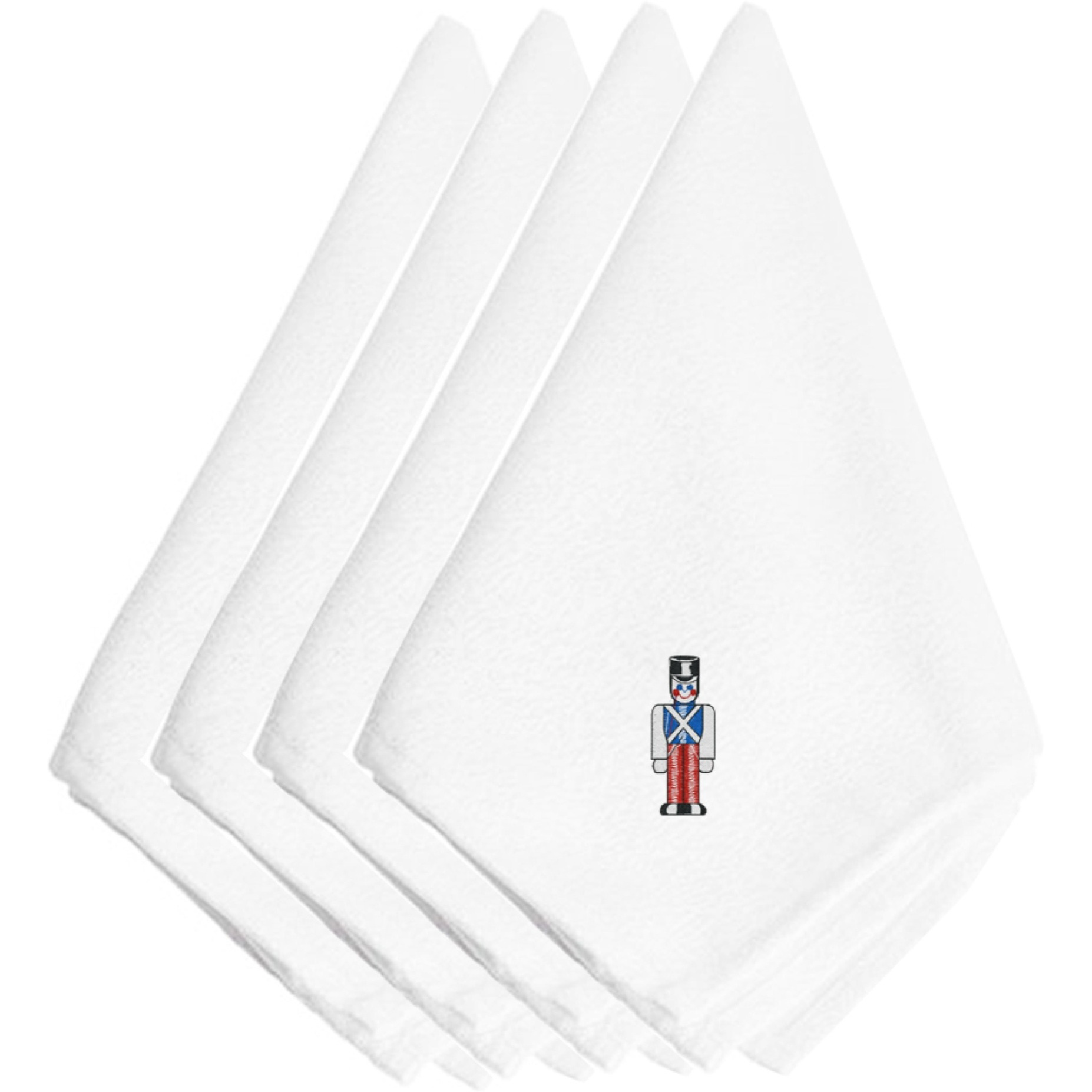 &quotCaroline's Treasures EMBT2076NPKE Christmas Toy Soldier Embroidered Napkins (Set of 4), 20"", Multicolor"