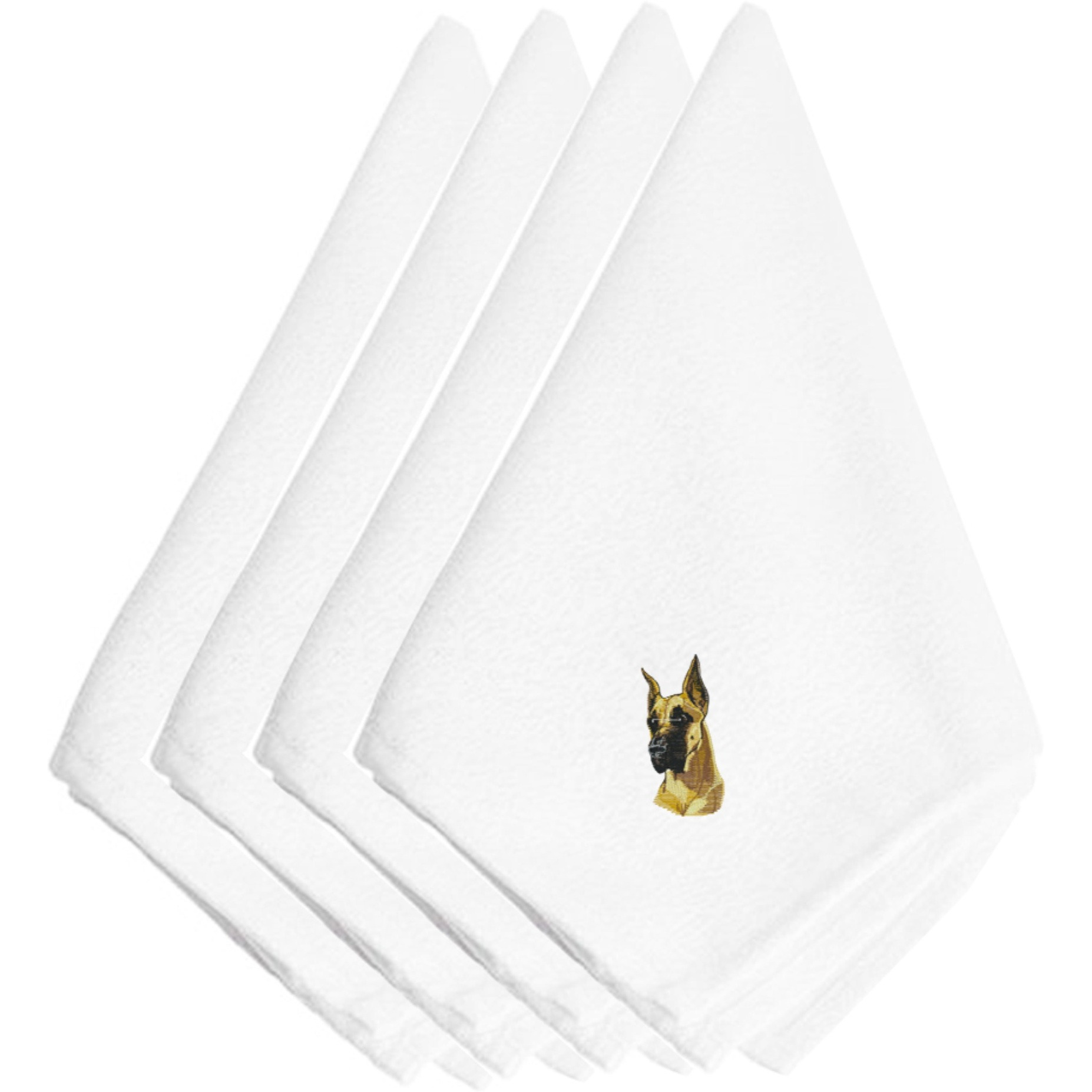 &quotCaroline's Treasures EMBT2303NPKE Great Dane Embroidered Napkins (Set of 4), 20"", Multicolor"