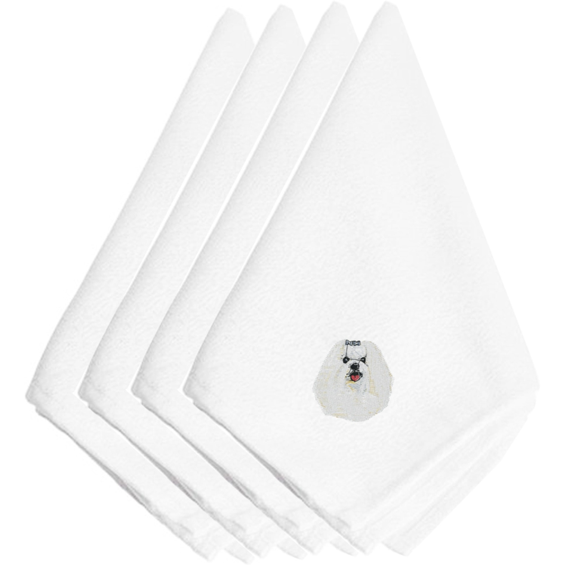 &quotCaroline's Treasures EMBT2308NPKE Maltese Embroidered Napkins (Set of 4), 20"", Multicolor"