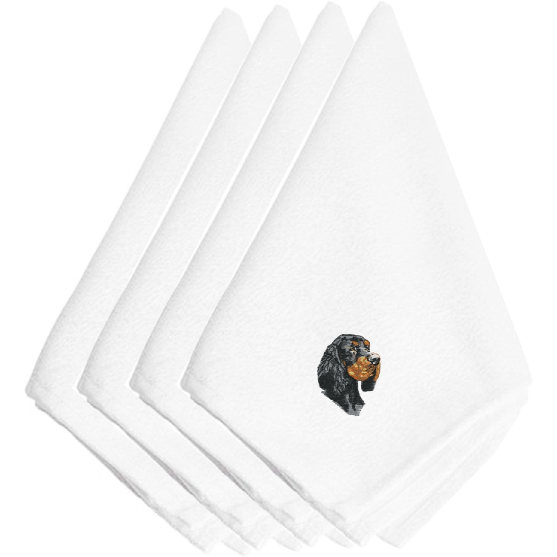 &quotCaroline's Treasures EMBT2639NPKE Gordon Setter Embroidered Napkins (Set of 4), 20"", Multicolor"
