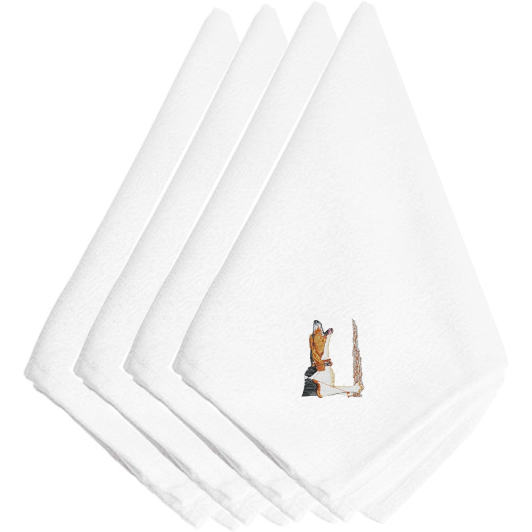 &quotCaroline's Treasures EMBT2711NPKE Coonhound Embroidered Napkins (Set of 4), 20"", Multicolor"