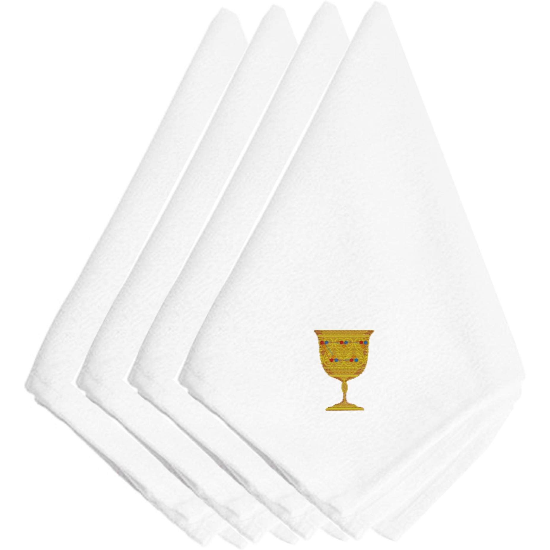 &quotCaroline's Treasures EMBT2992NPKE Hanukkah Chaliss Embroidered Napkins (Set of 4), 20"", Multicolor"