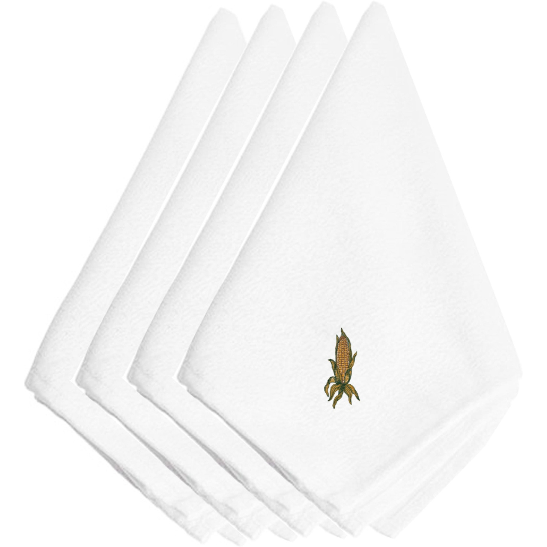 &quotCaroline's Treasures EMBT3818NPKE Fall Ear of Corn Embroidered Napkins (Set of 4), 20"", Multicolor"