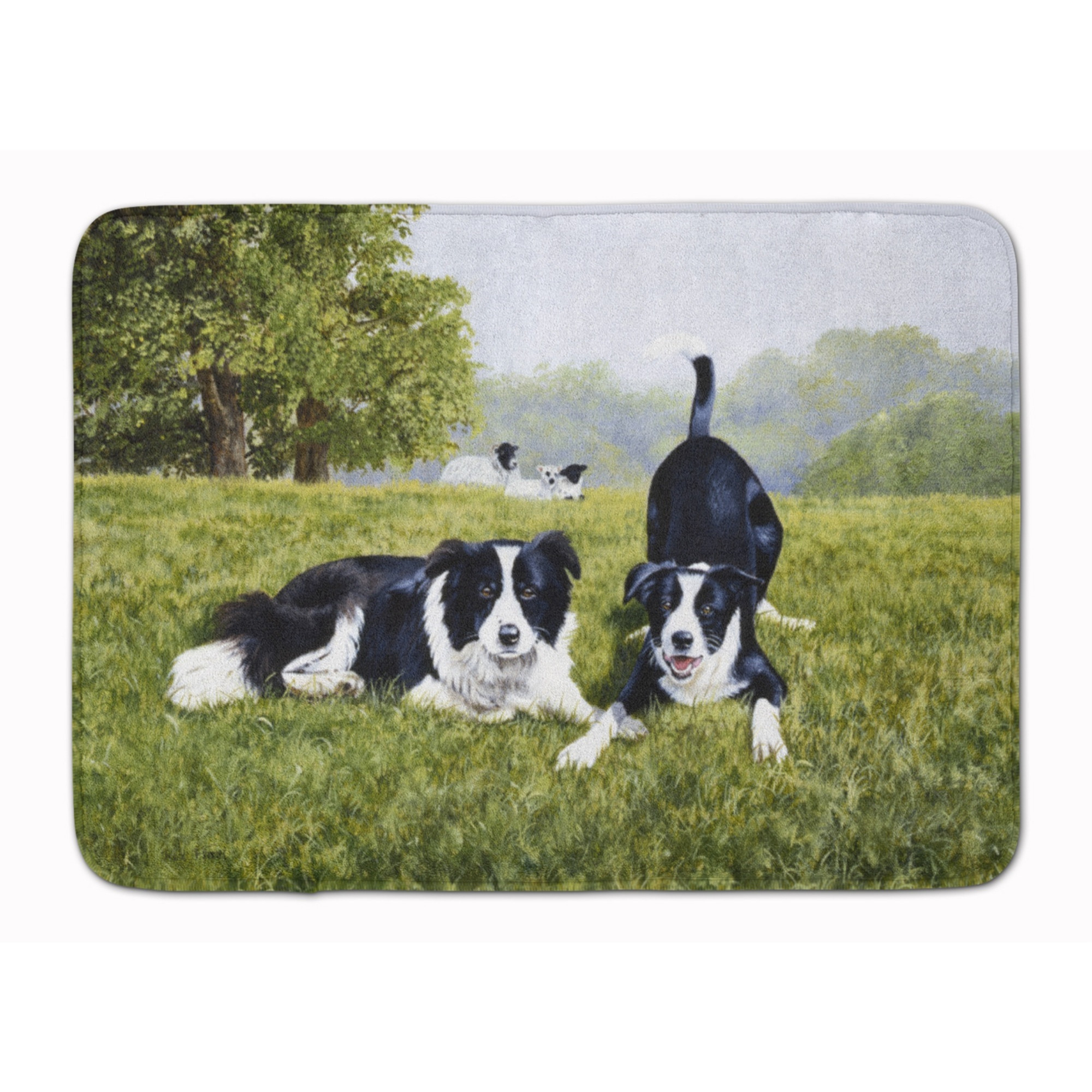 &quotCaroline's Treasures Let's Play Border Collie Floor Mat, 19"" x 27"", Multicolor"
