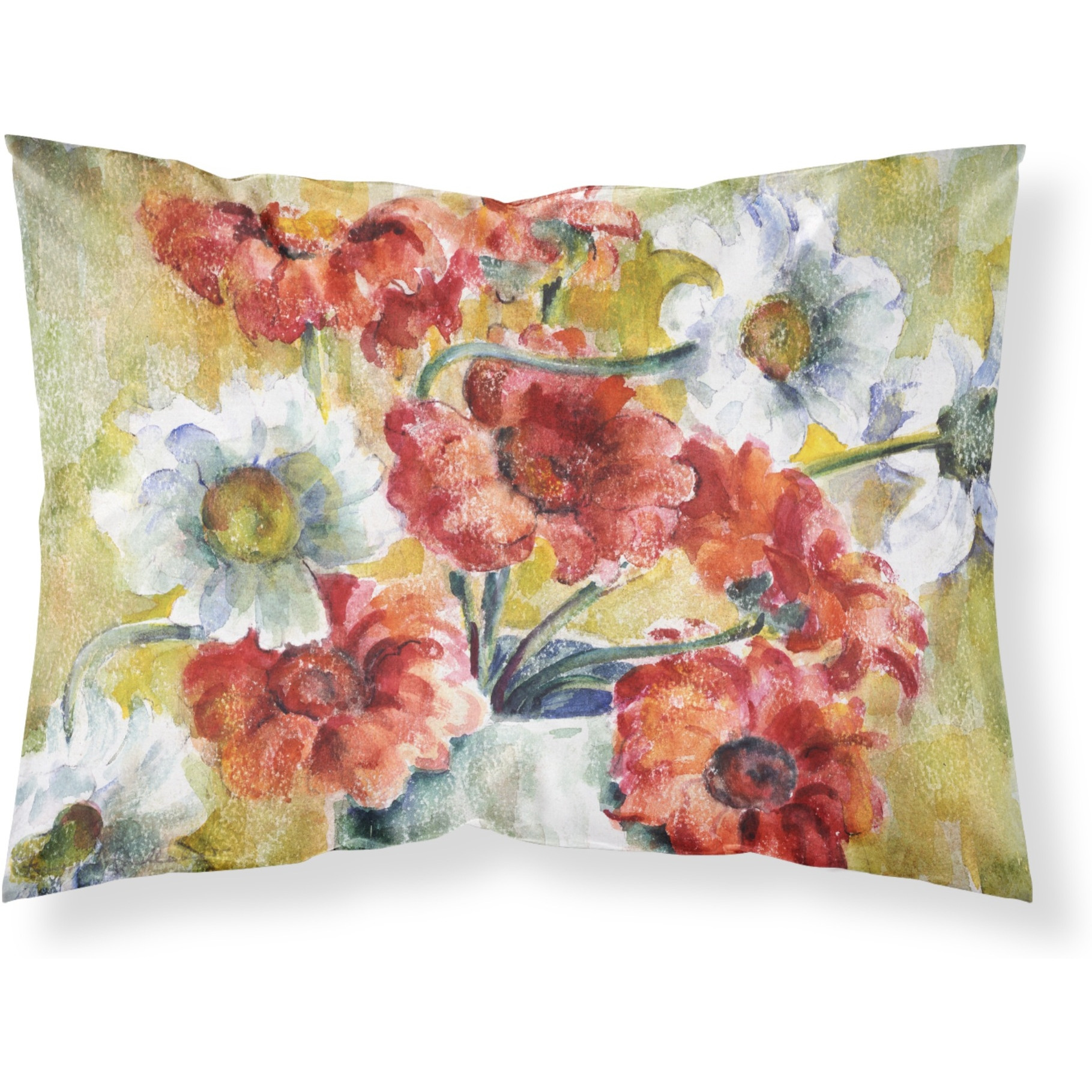 &quotCaroline's Treasures Flowers by Fiona Goldbacher Fabric Standard Pillowcase GFGO0028PILLOWCASE, Multicolor"