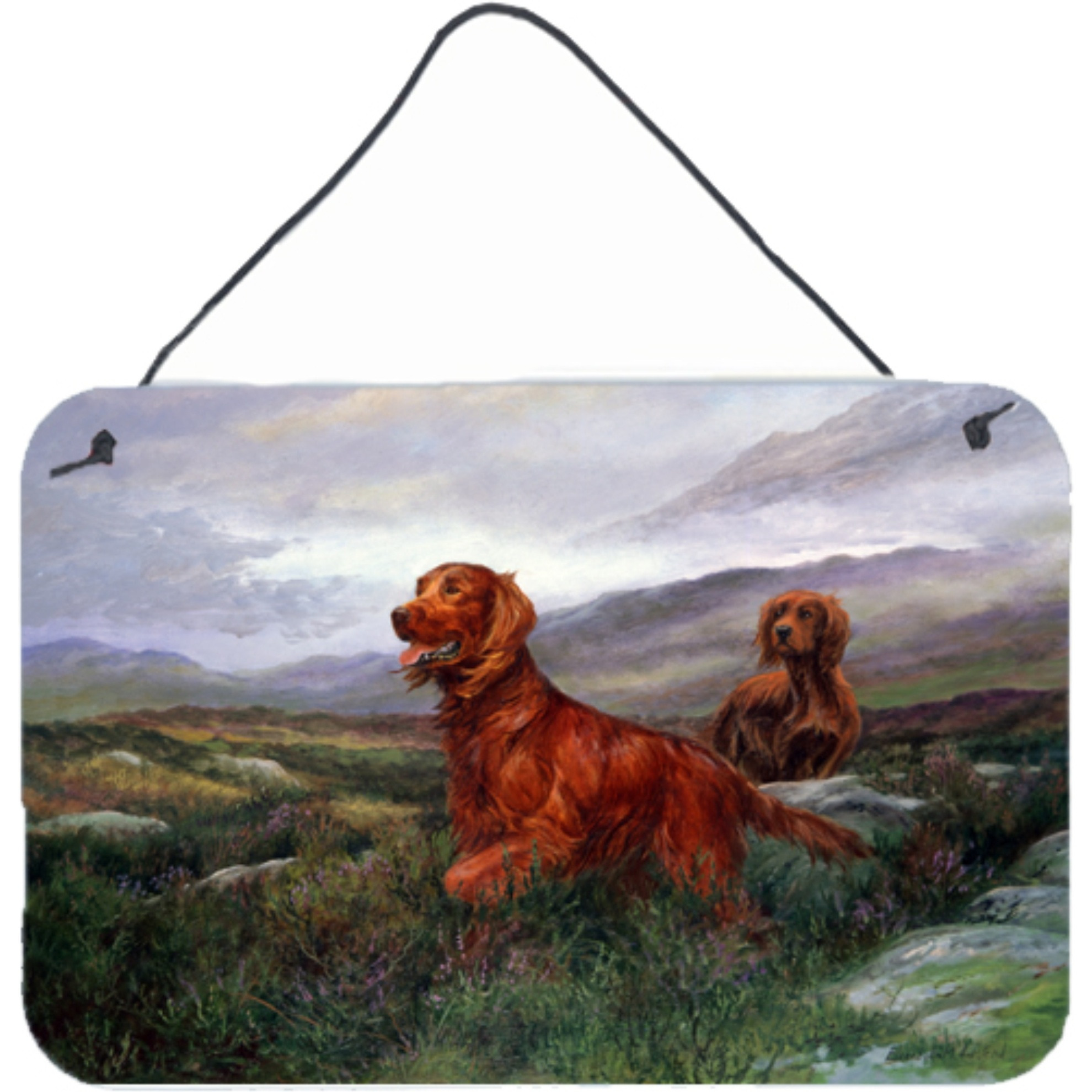 &quotCaroline's Treasures Irish Setters by Elizabeth Halstead Wall or Door Hanging Prints HEH0081DS812, 8HX12W"