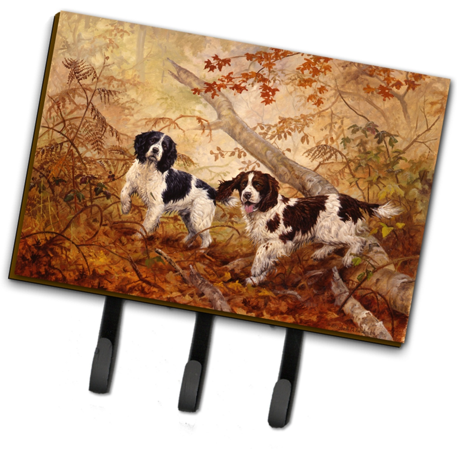 &quotCaroline's Treasures HEH0139TH68 Springer Spaniels by Elizabeth Halstead Leash or Key Holder, Large, Multicolor"