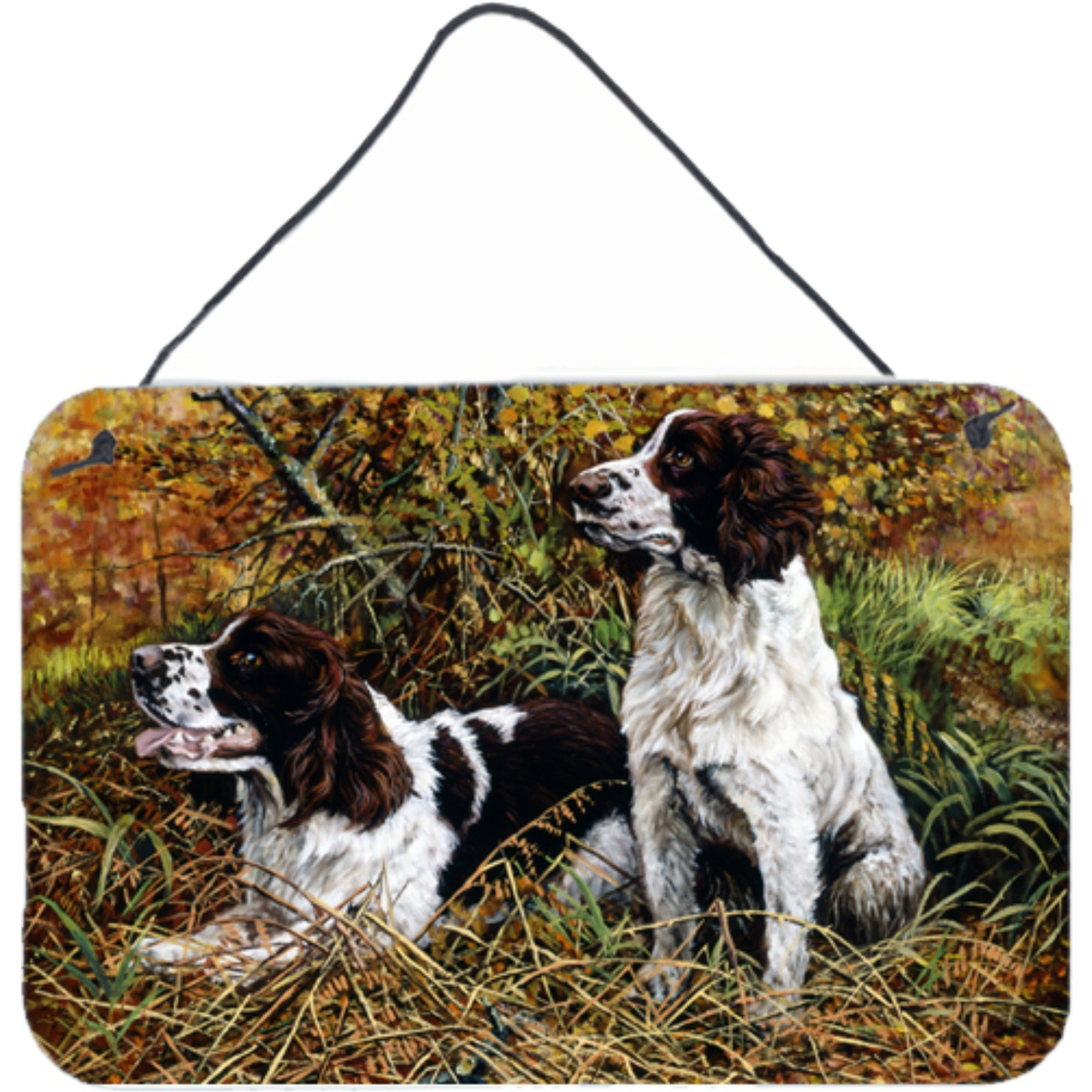 &quotCaroline's Treasures Two Springer Spaniels in the grasses Wall or Door Hanging Prints HMHE0002DS812, 8HX12W"