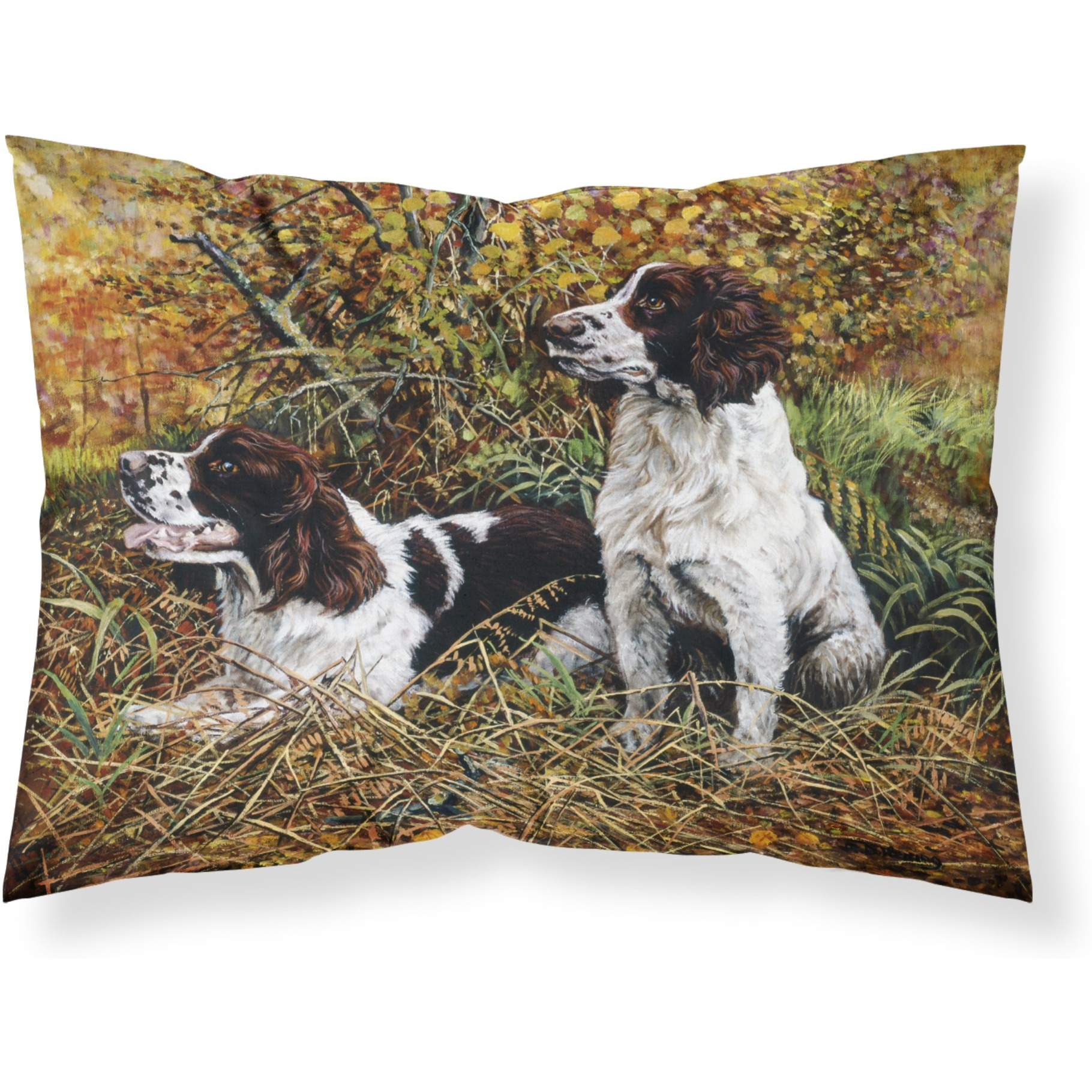 &quotCaroline's Treasures Two Springer Spaniels in the grasses Fabric Standard Pillowcase HMHE0002PILLOWCASE, Multicolor"