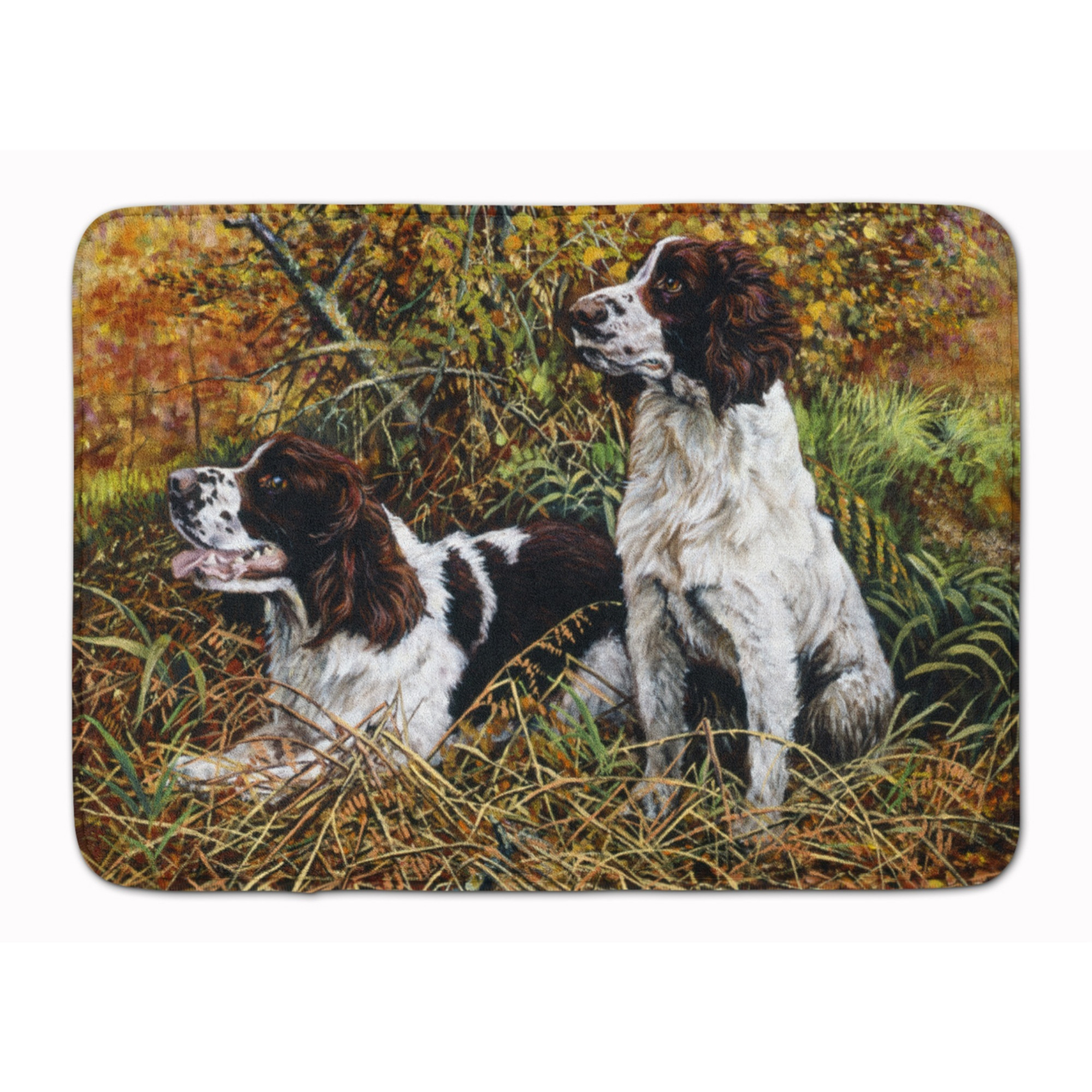 &quotCaroline's Treasures Two Springer Spaniels in the grasses Floor Mat, 19"" x 27"", Multicolor"