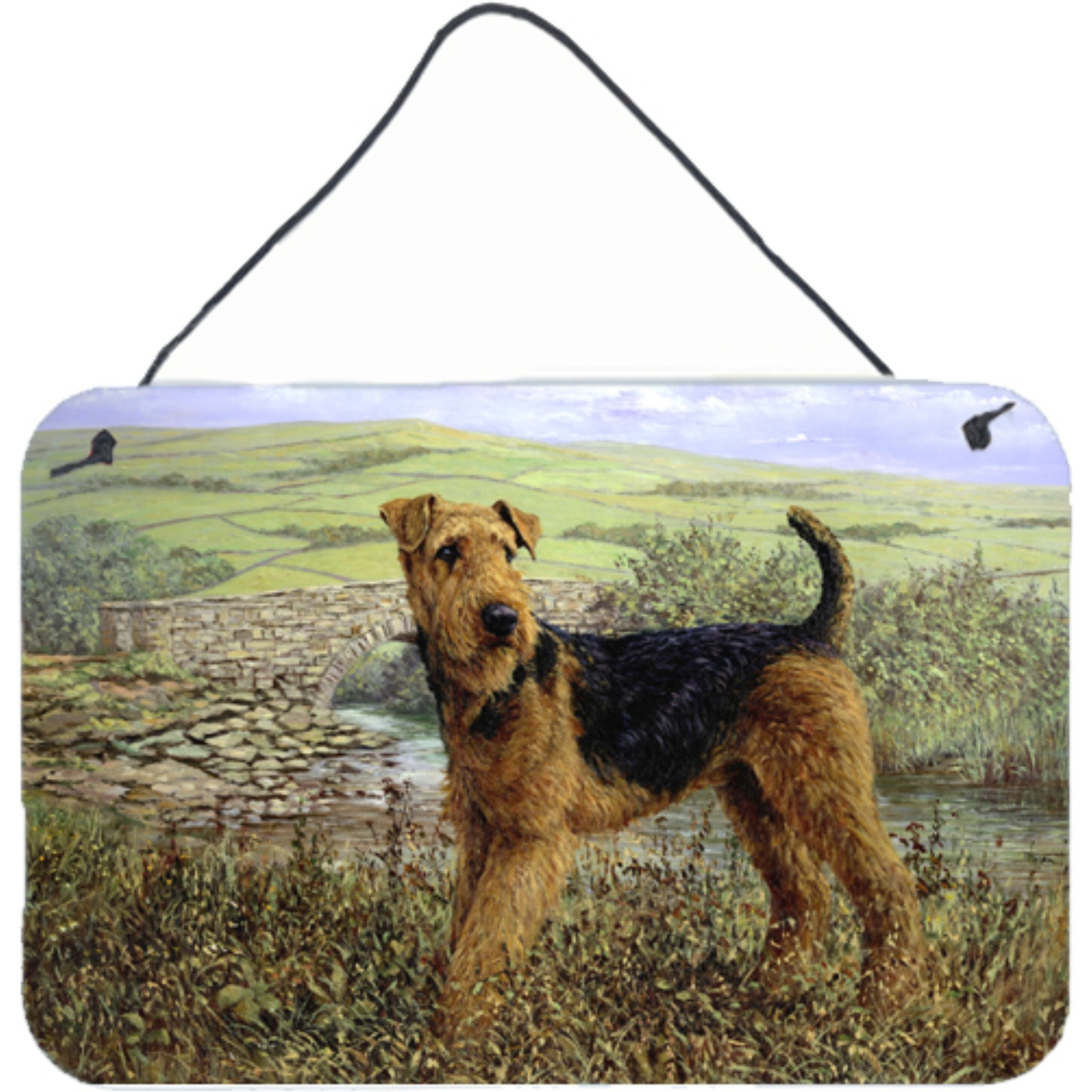 &quotCaroline's Treasures Airedale Terrier The Kings Country Wall or Door Hanging Prints HMHE0245DS812, 8HX12W"