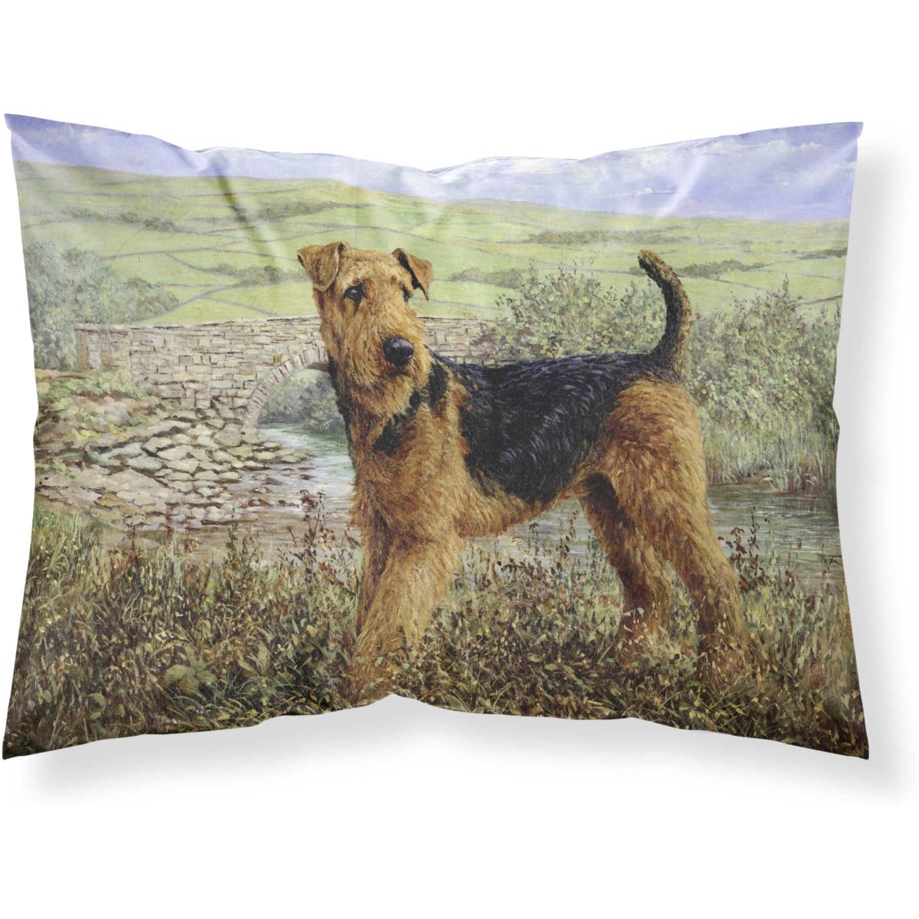 &quotCaroline's Treasures Airedale Terrier The Kings Country Fabric Standard Pillowcase HMHE0245PILLOWCASE, Multicolor"