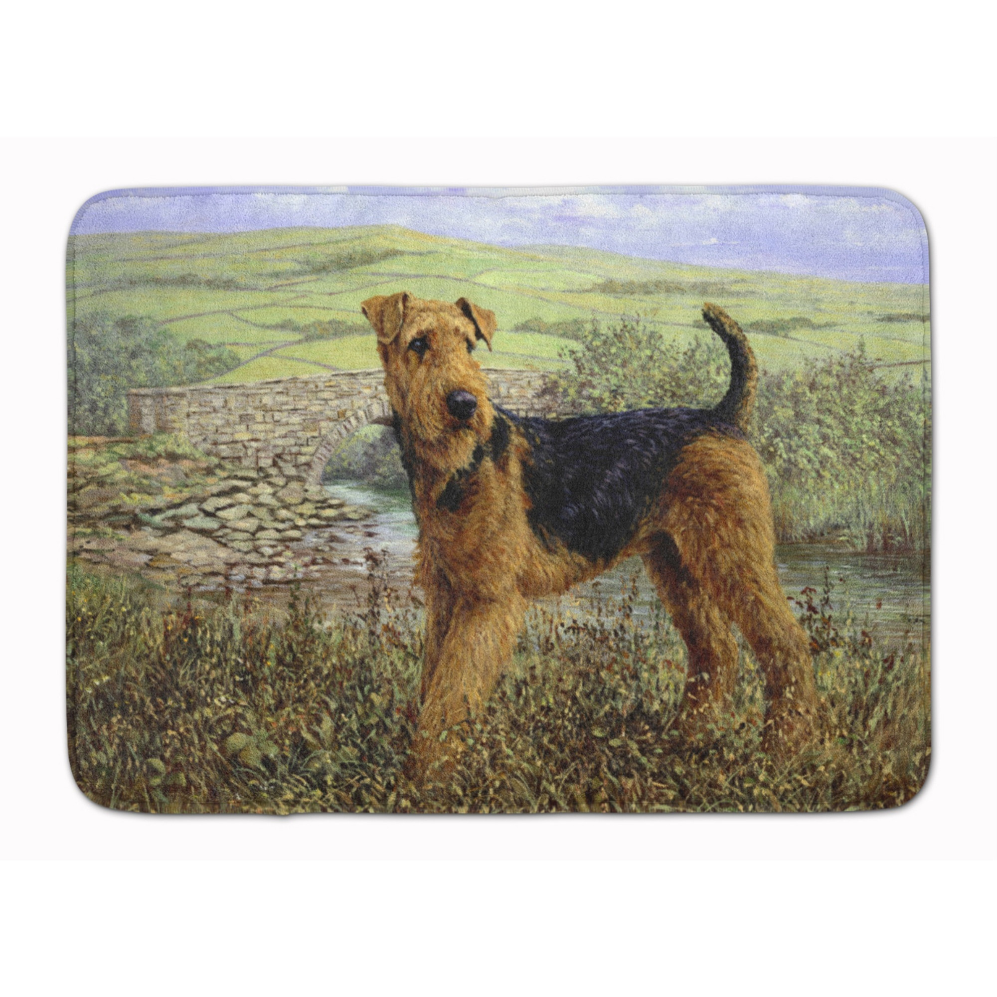 &quotCaroline's Treasures Airedale Terrier The Kings Country Floor Mat, 19"" x 27"", Multicolor"