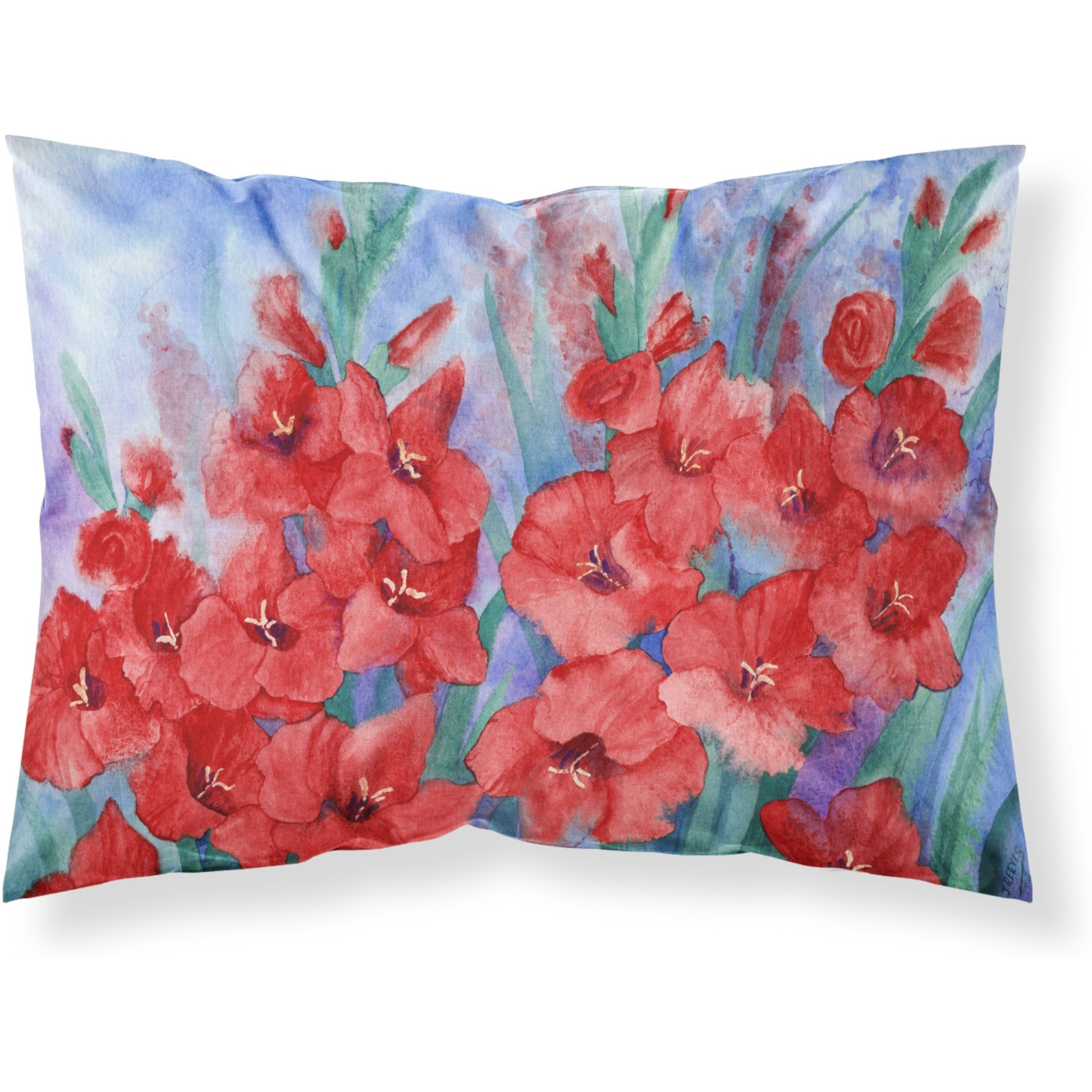 &quotCaroline's Treasures Gladioli Fabric Standard Pillowcase IBD0250PILLOWCASE, Multicolor"