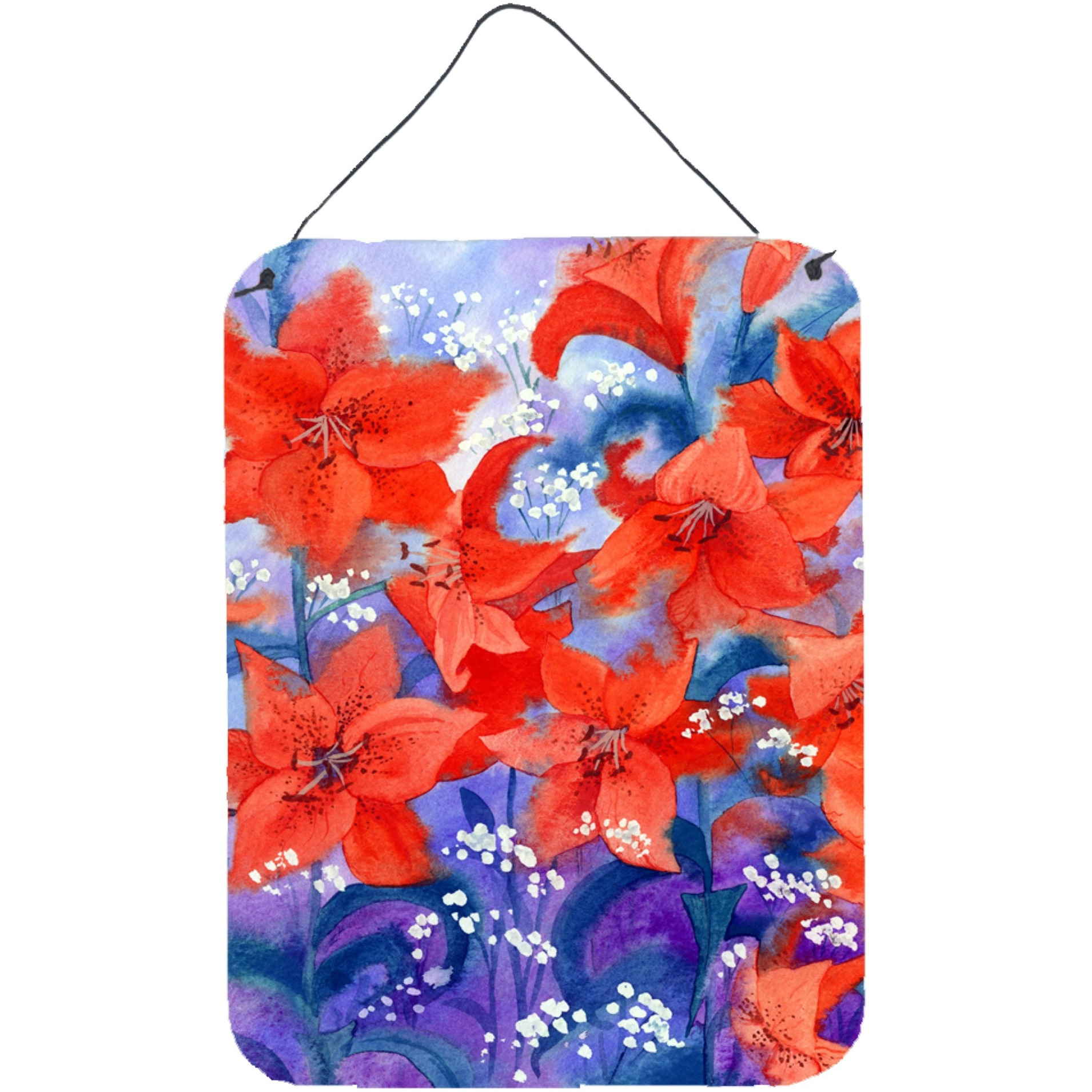 &quotCaroline's Treasures Lillies Wall or Door Hanging Prints IBD0257DS1216, 16HX12W, Multicolor"