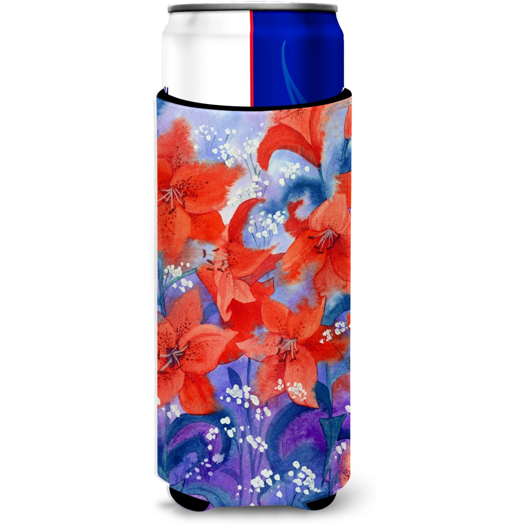 &quotCaroline's Treasures Lilies Michelob Ultra Koozies for Slim Cans, Multicolor"