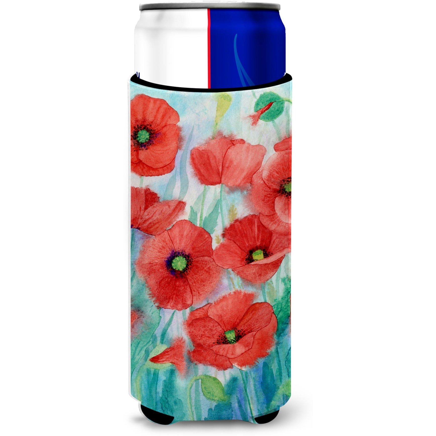 &quotCaroline's Treasures Poppies Michelob Ultra Koozies for Slim Cans, Multicolor"