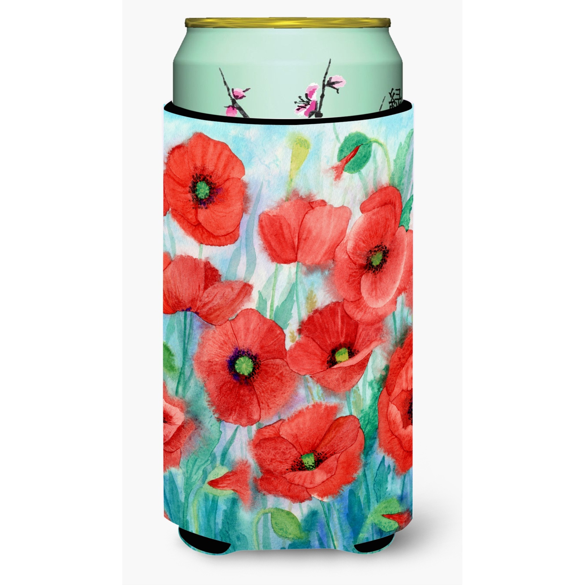 &quotCaroline's Treasures Poppies Tall Boy Koozie Hugger, Multicolor"