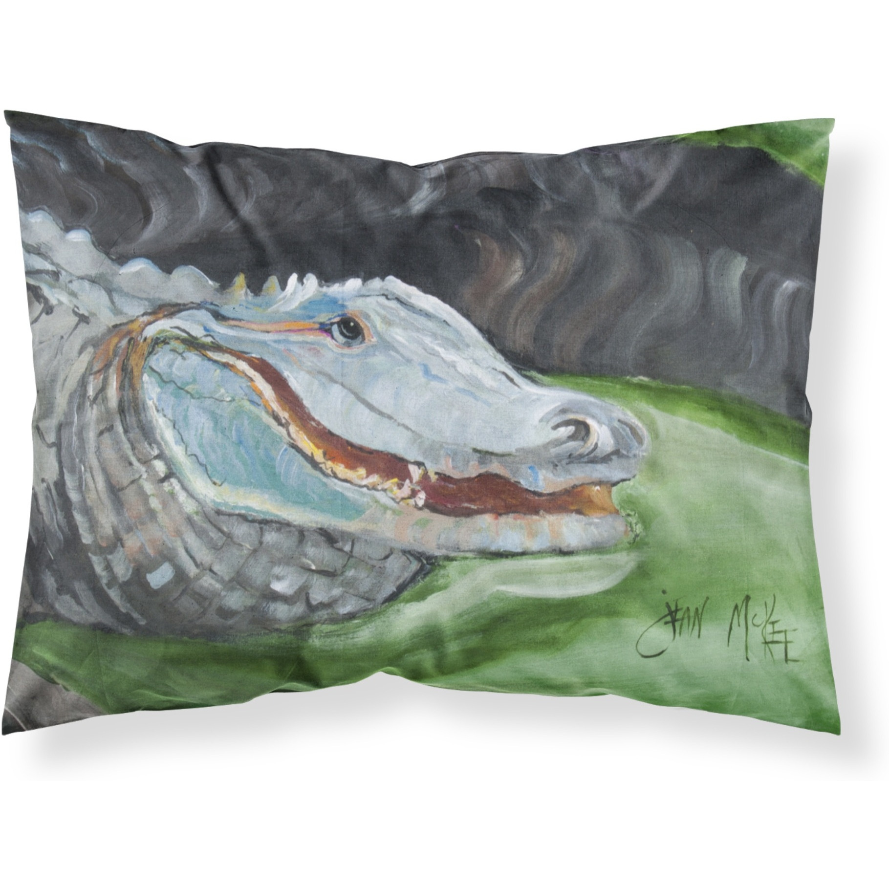 &quotCaroline's Treasures JMK1003PILLOWCASE Blue Alligator Fabric Standard Pillowcase, Large, Multicolor"