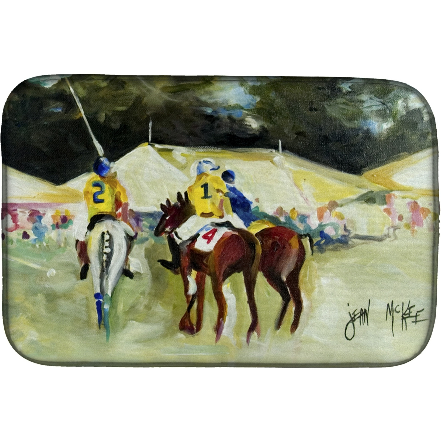 &quotCaroline's Treasures Polo at The Point Dish Drying Mat, 14 x 21"