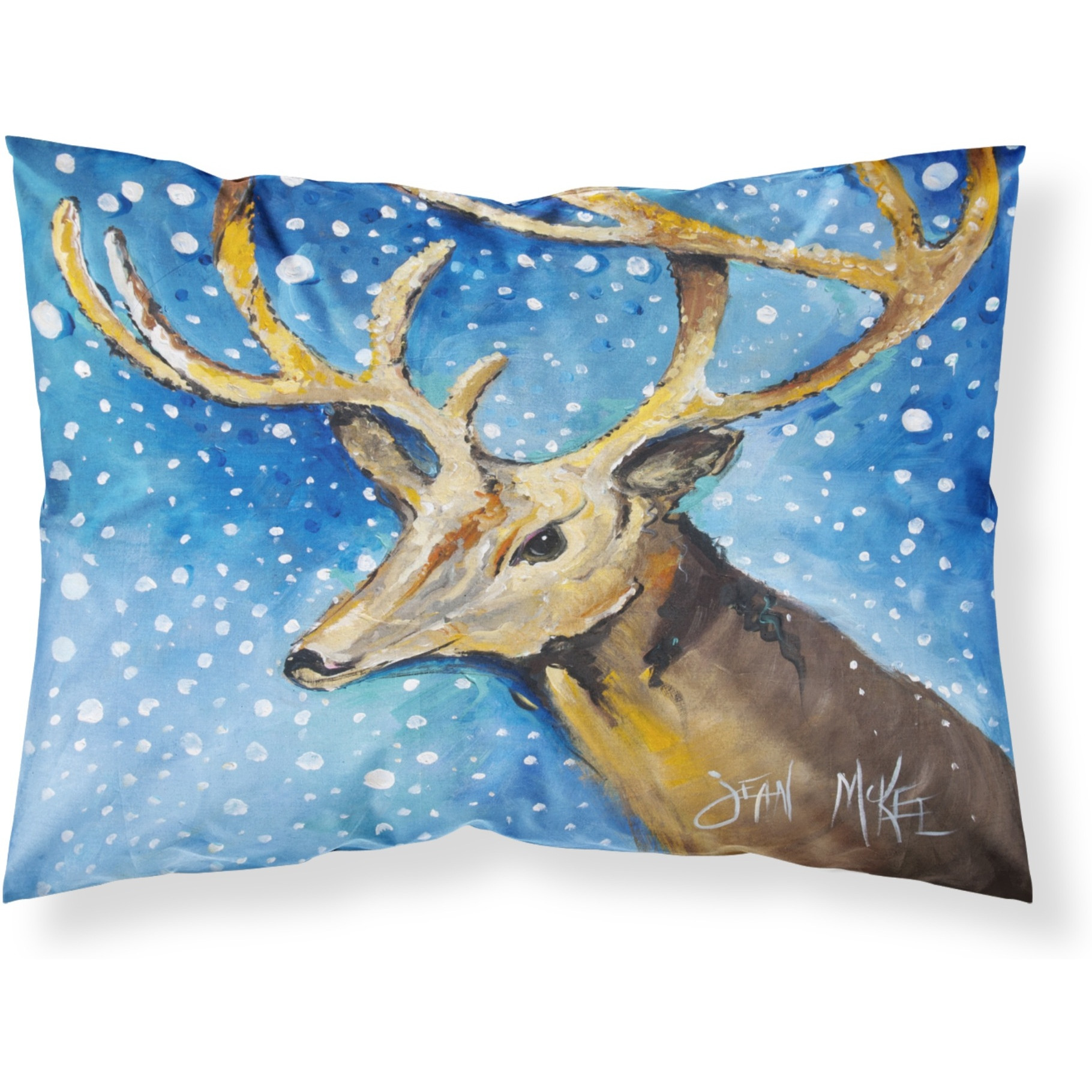 &quotCaroline's Treasures JMK1009PILLOWCASE Reindeer Fabric Standard Pillowcase, Large, Multicolor"