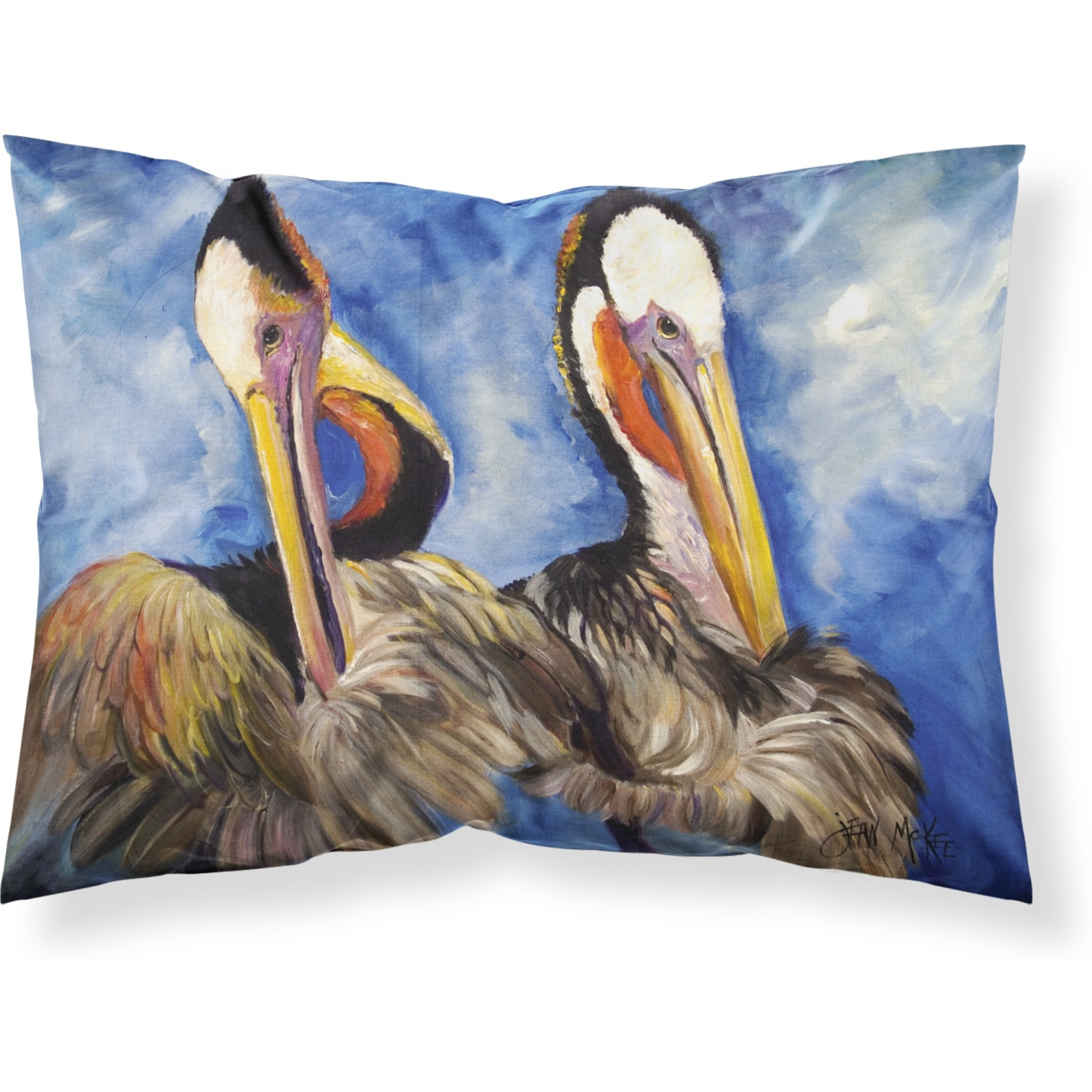 &quotCaroline's Treasures JMK1022PILLOWCASE Pelican Brothers Fabric Standard Pillowcase, Large, Multicolor"