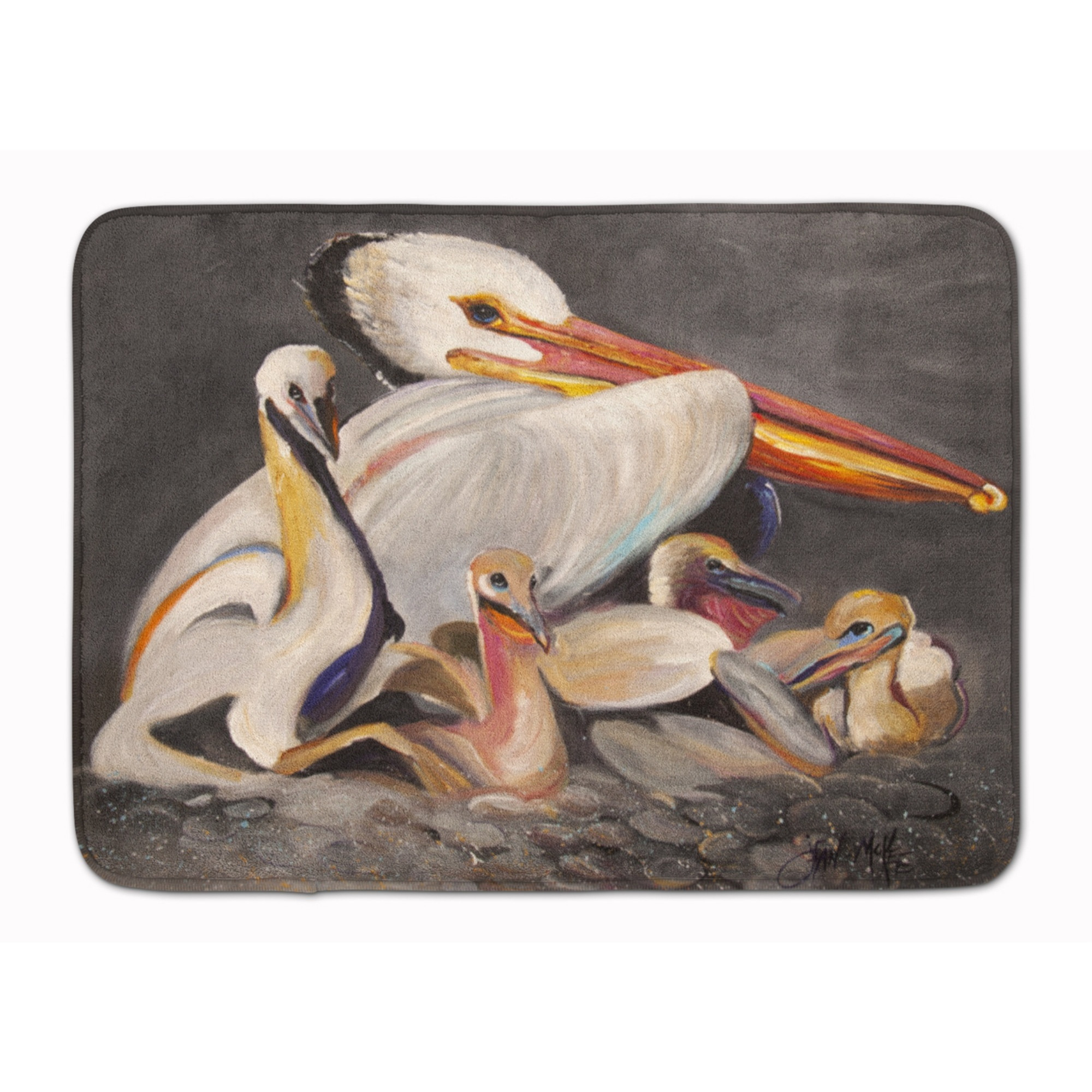 &quotCaroline's Treasures White Pelicans Floor Mat, 19"" x 27"", Multicolor"