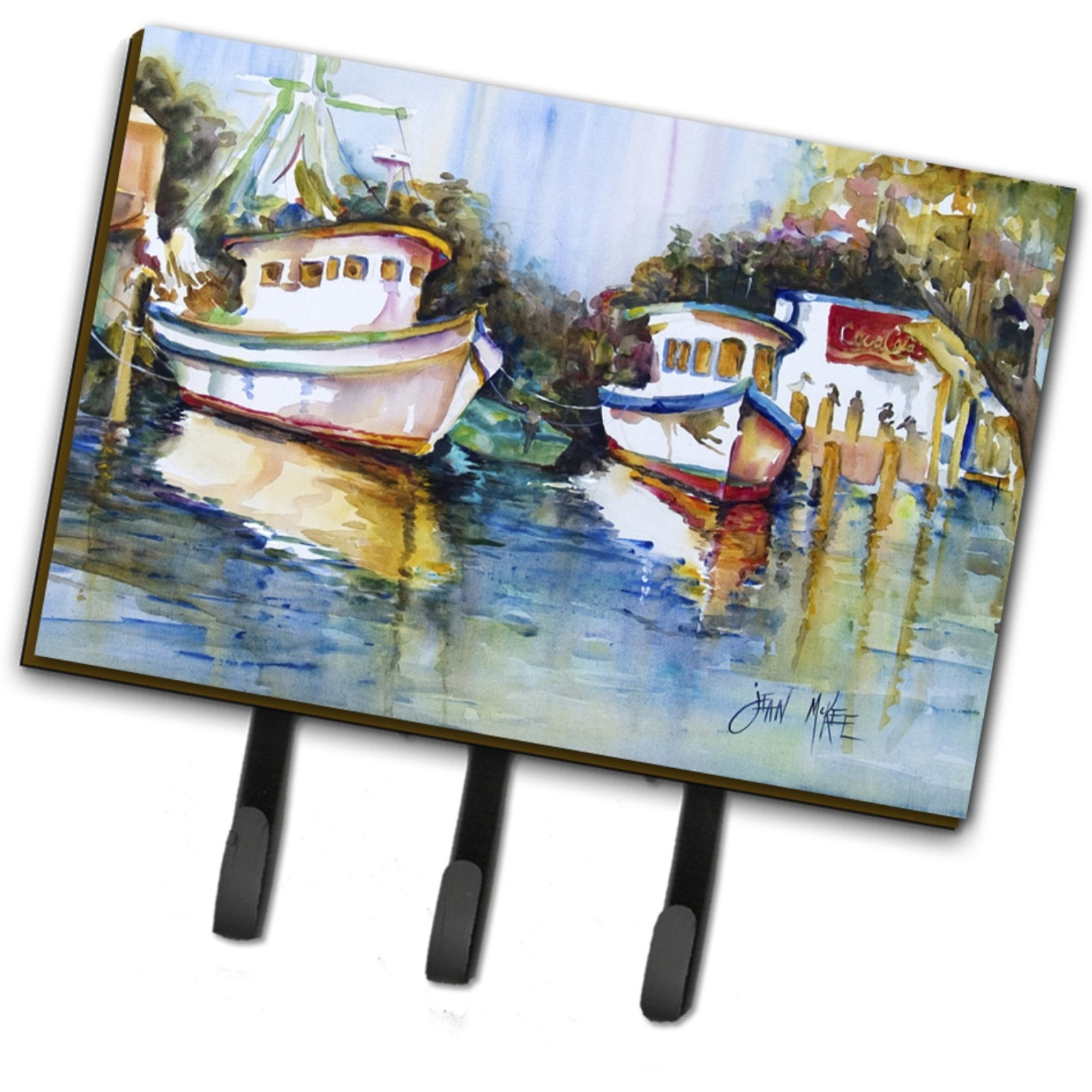 &quotCaroline's Treasures JMK1046TH68 Fly Creek Fish Market Leash or Key Holder, Large, Multicolor"