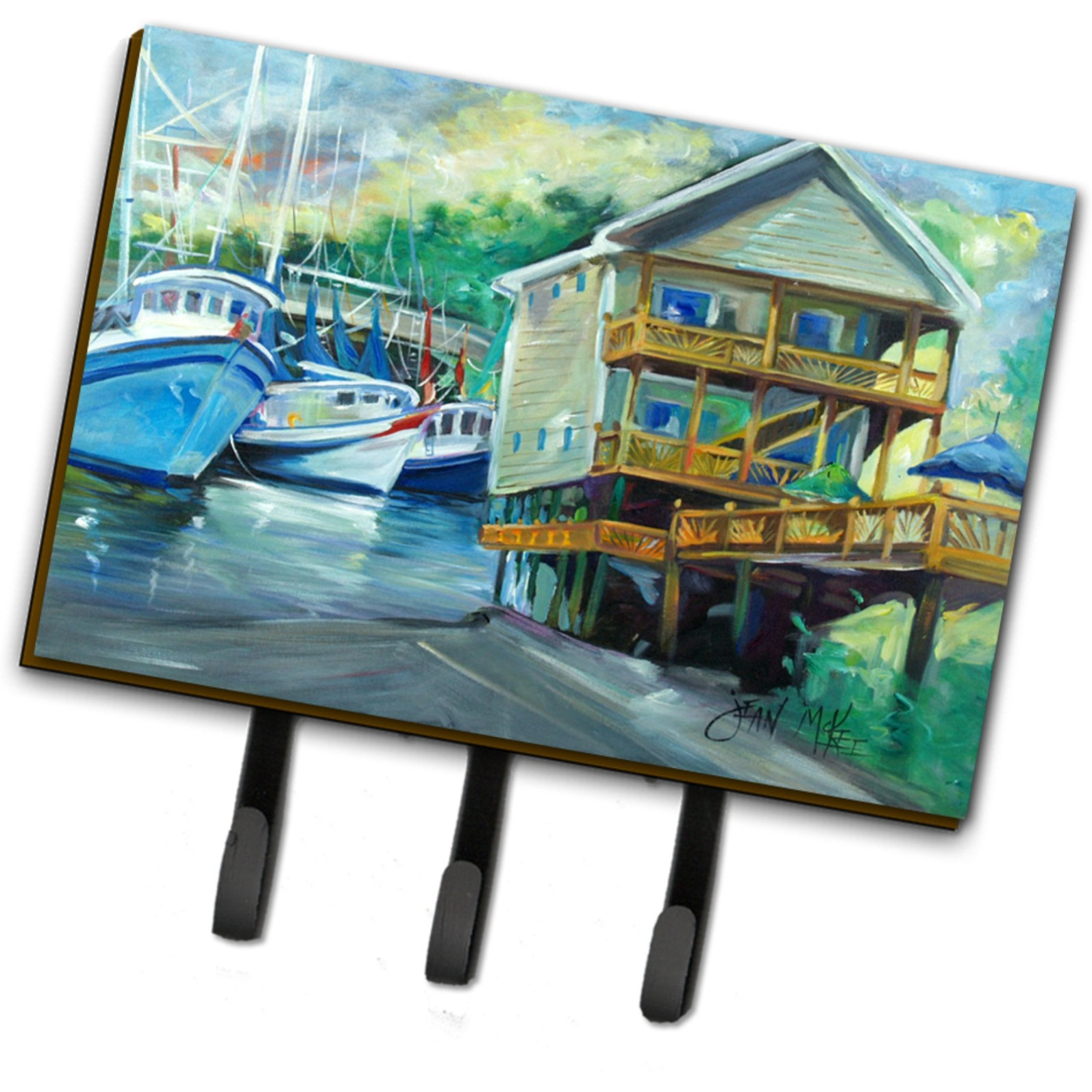 &quotCaroline's Treasures JMK1069TH68 Ocean Springs Harbor Landing Leash or Key Holder, Large, Multicolor"