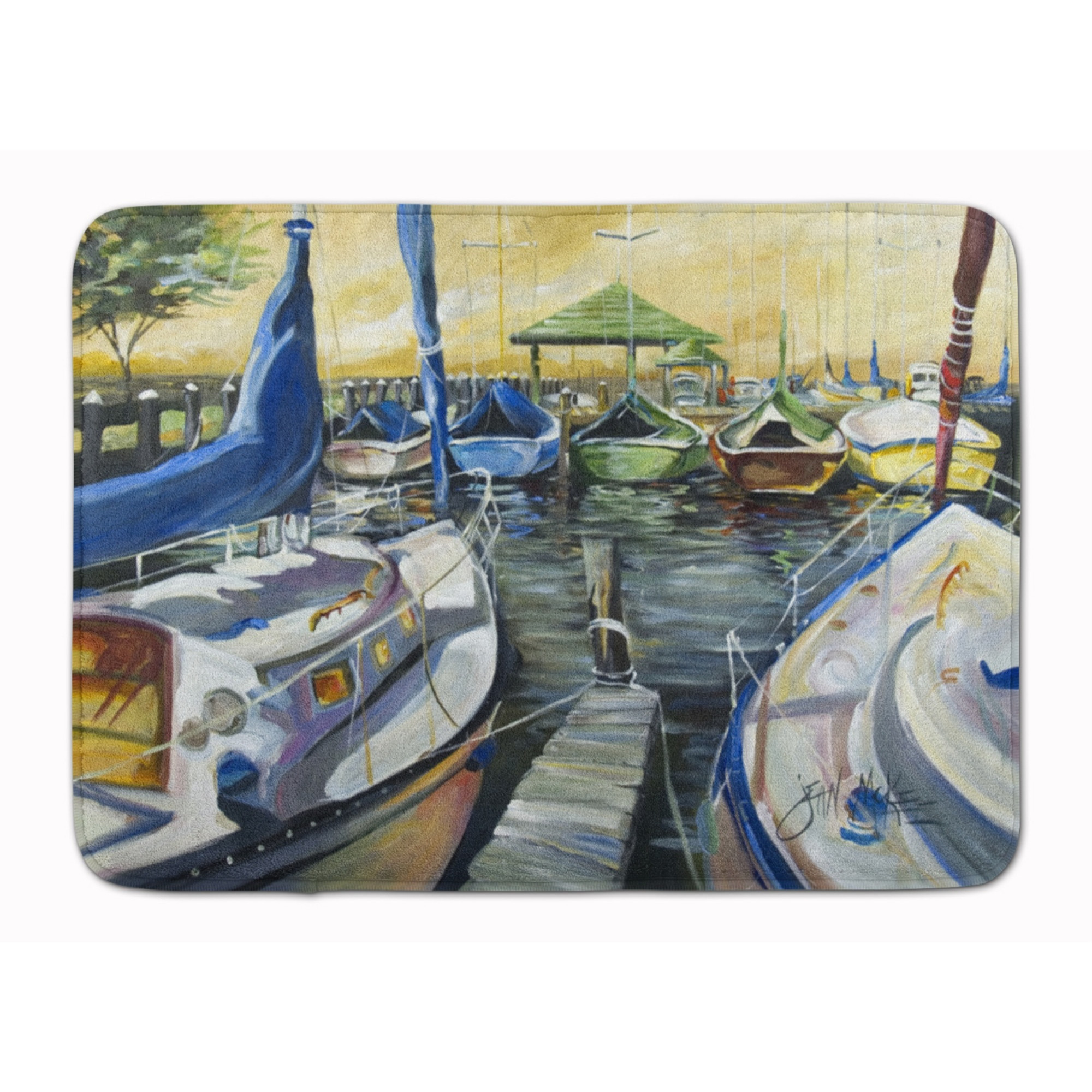 &quotCaroline's Treasures Seven Boats Sailboats Floor Mat, 19"" x 27"", Multicolor"