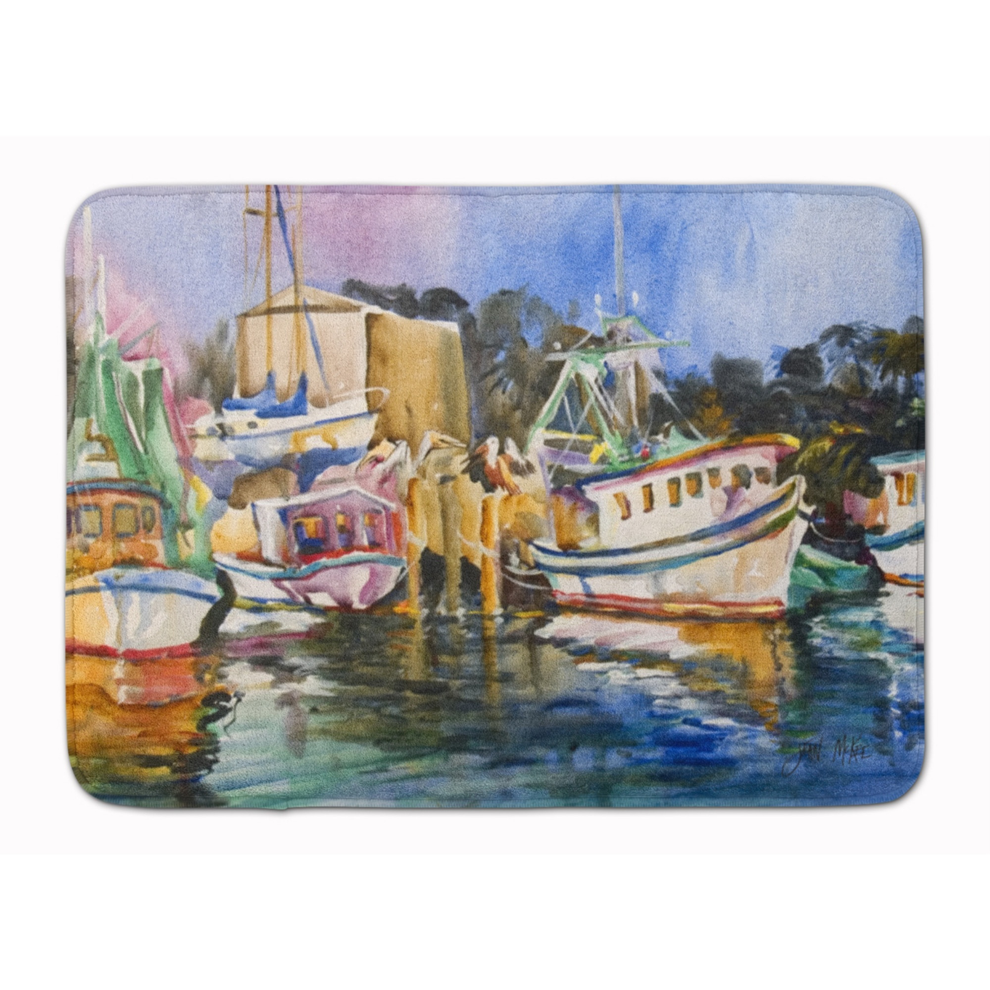 &quotCaroline's Treasures Shrimp Boat Warehouse Floor Mat, 19"" x 27"", Multicolor"