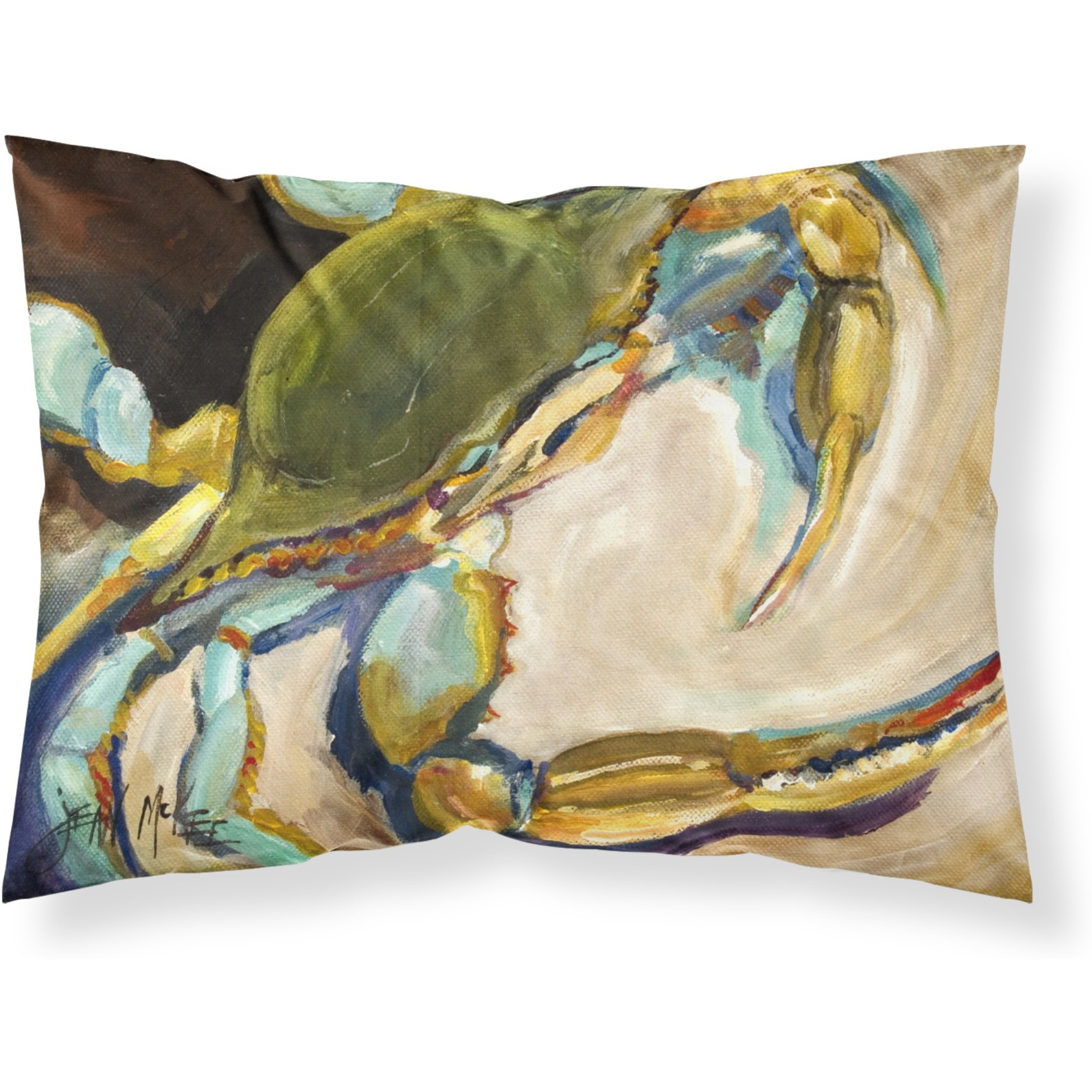 &quotCaroline's Treasures JMK1098PILLOWCASE Blue Crab Fabric Standard Pillowcase, Large, Multicolor"