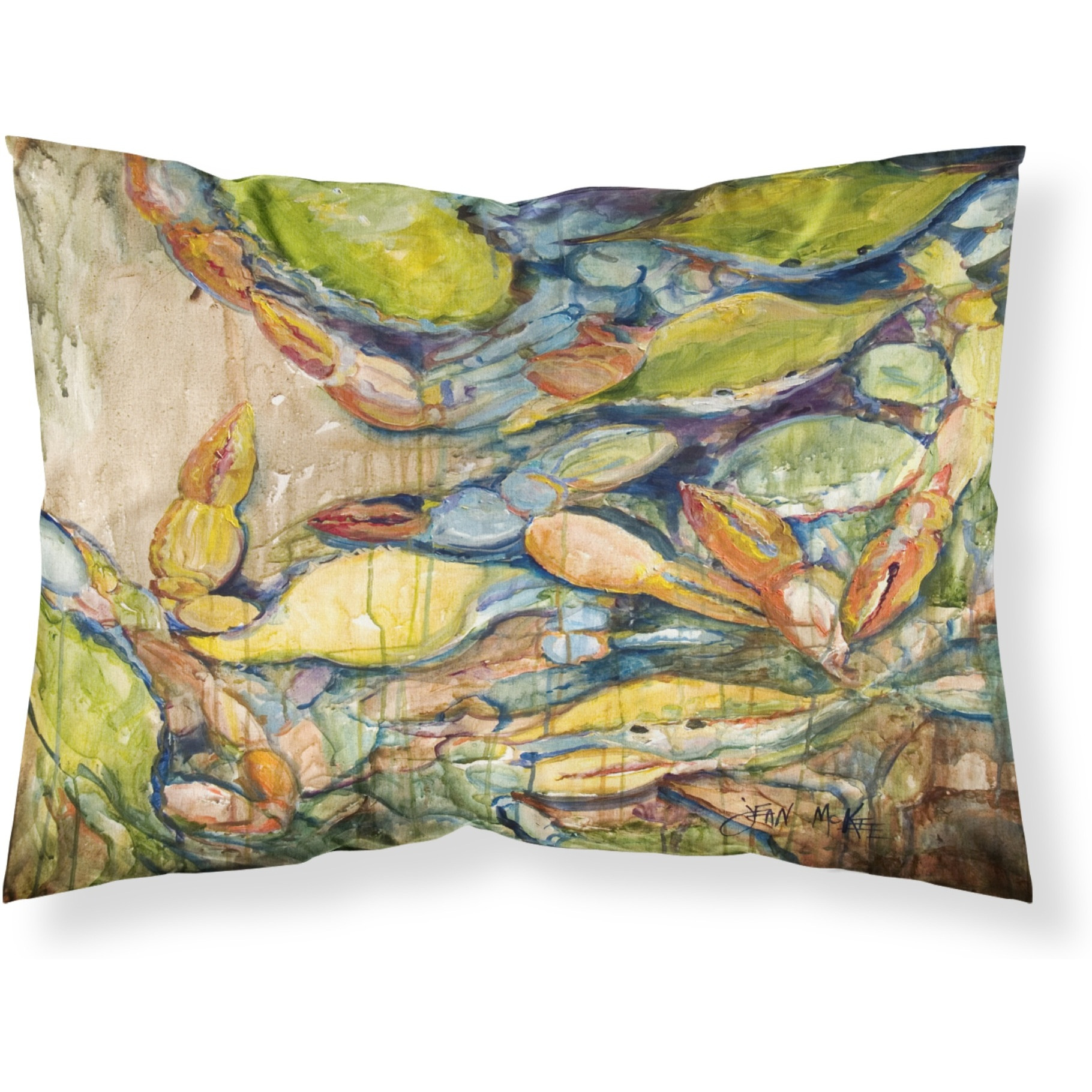 &quotCaroline's Treasures JMK1102PILLOWCASE Jubilee Blue Crab Fabric Standard Pillowcase, Large, Multicolor"