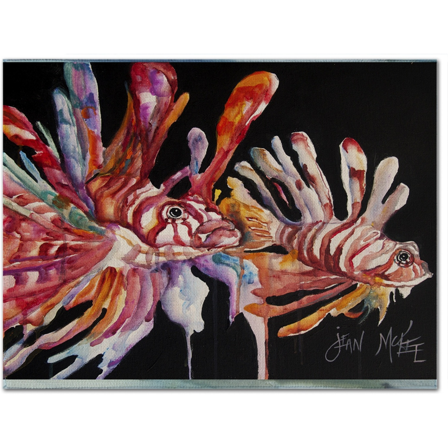 &quotCaroline's Treasures JMK1114PLMT Lionfish Fabric Placemat, Multicolor"