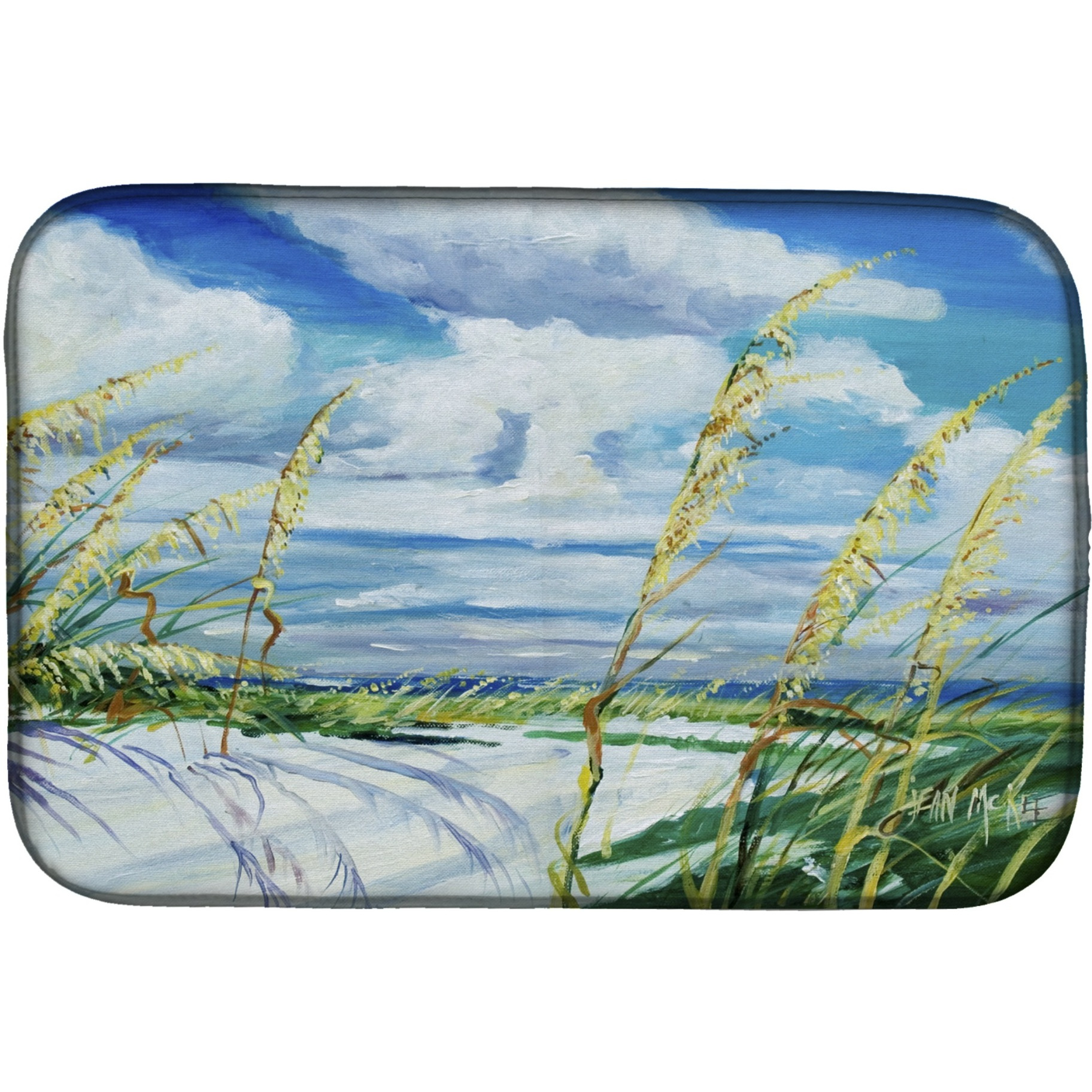 &quotCaroline's Treasures Sea Oats Dish Drying Mat, 14"" x 21"""