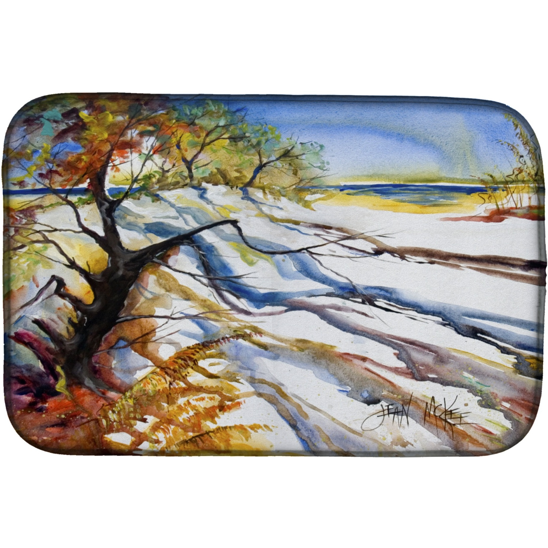 &quotCaroline's Treasures Sand Dune Dish Drying Mat, 14"" x 21"""