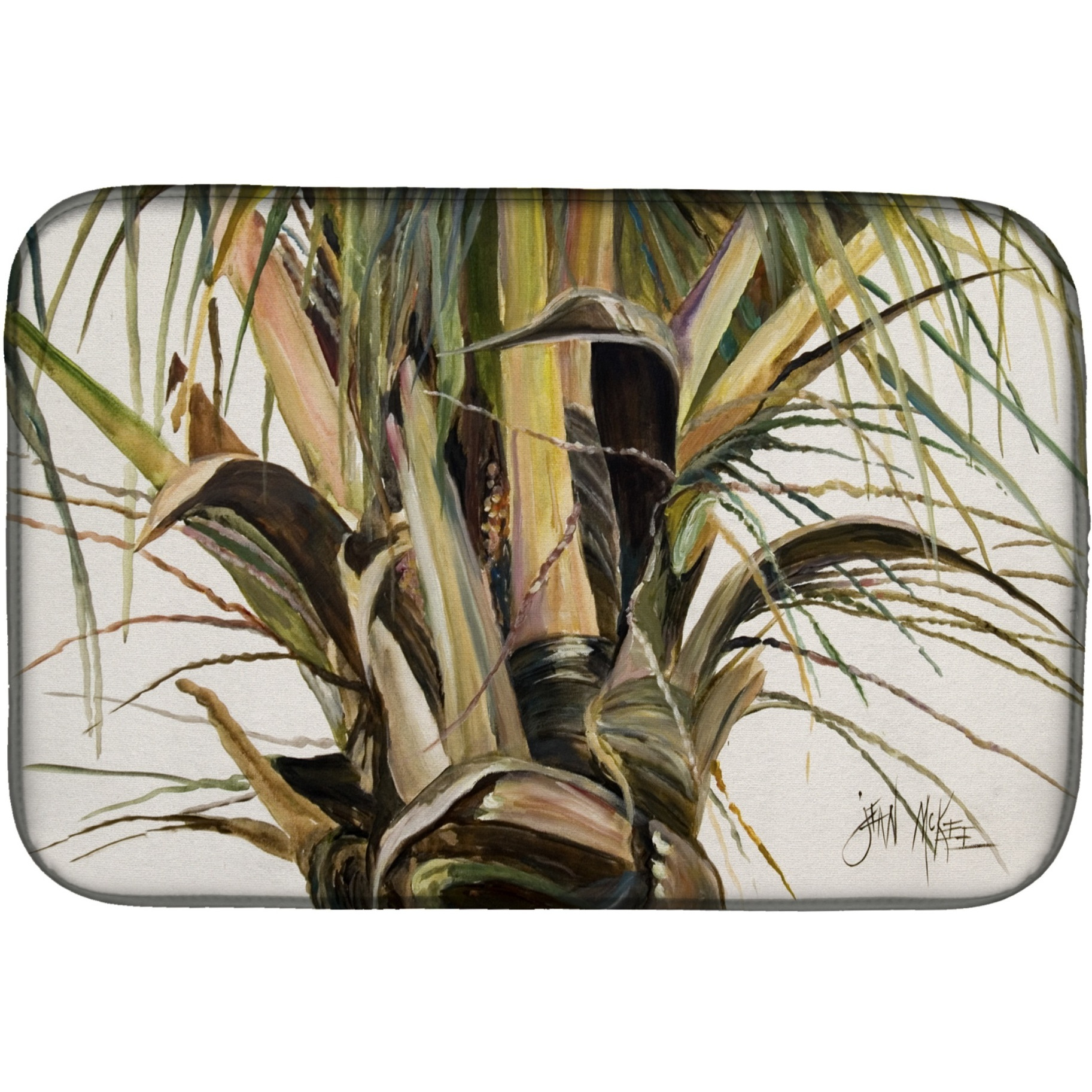 &quotCaroline's Treasures Top Coconut Tree Dish Drying Mat, 14"" x 21"""