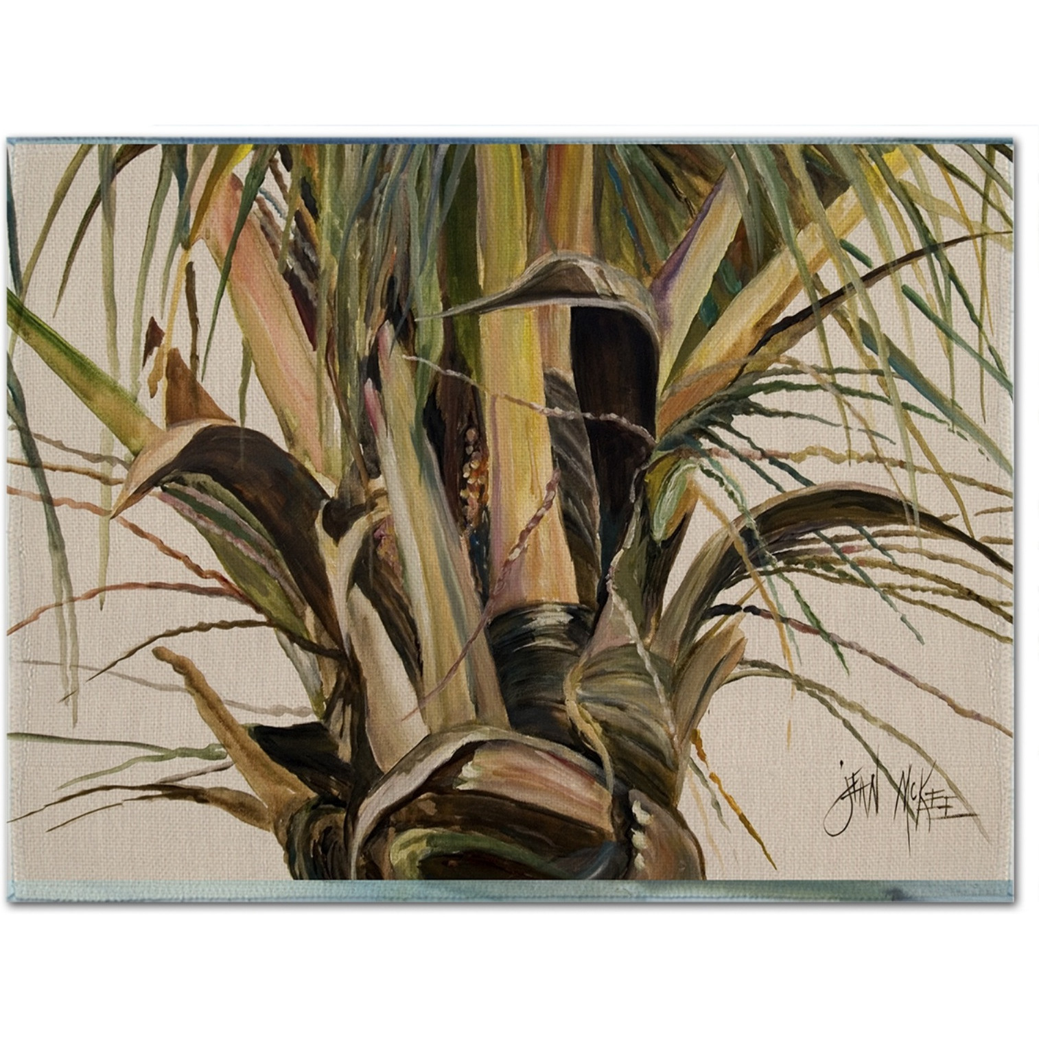 &quotCaroline's Treasures JMK1131PLMT Top Coconut Tree Fabric Placemat, Multicolor"