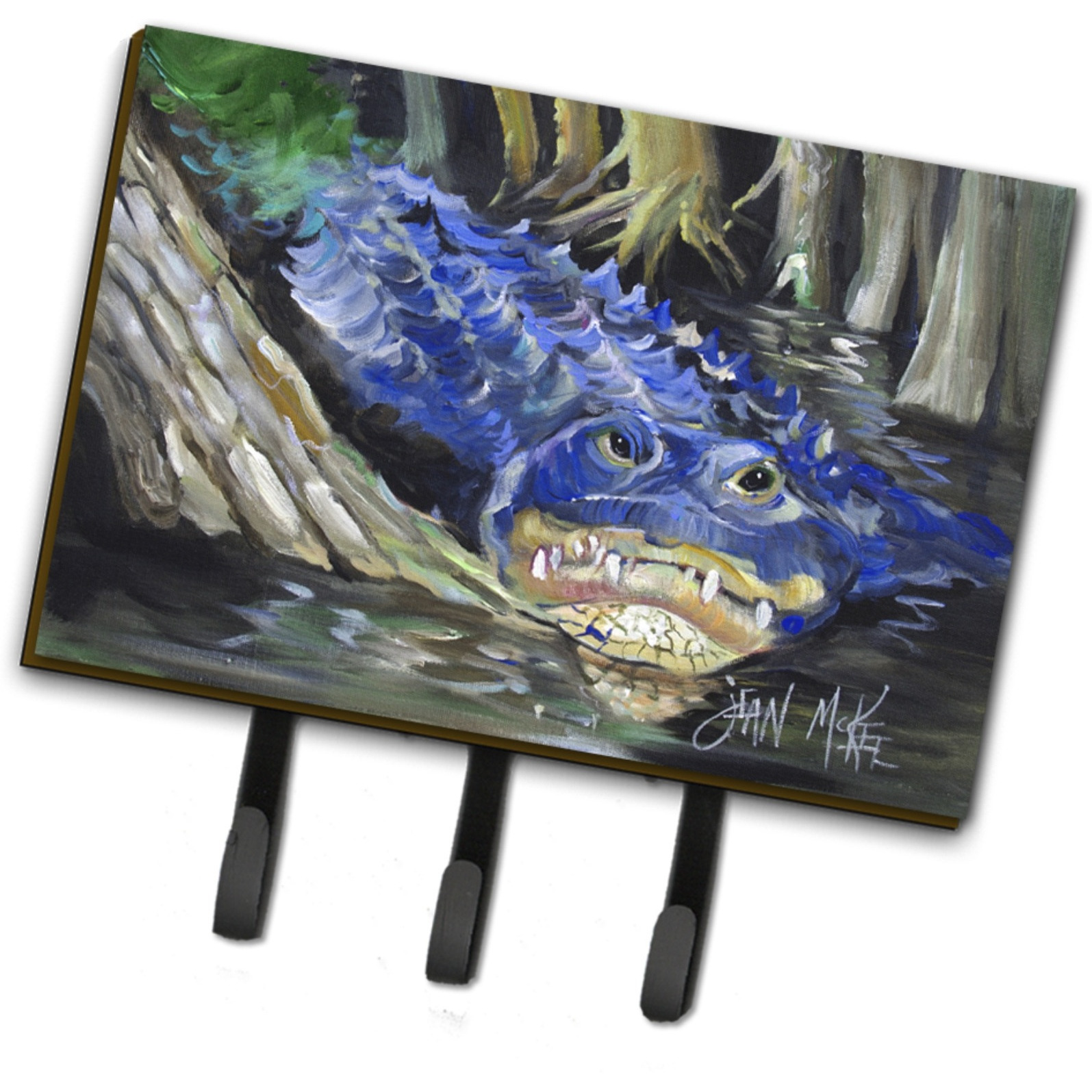 &quotCaroline's Treasures JMK1135TH68 Blue Alligator Leash or Key Holder, Large, Multicolor"
